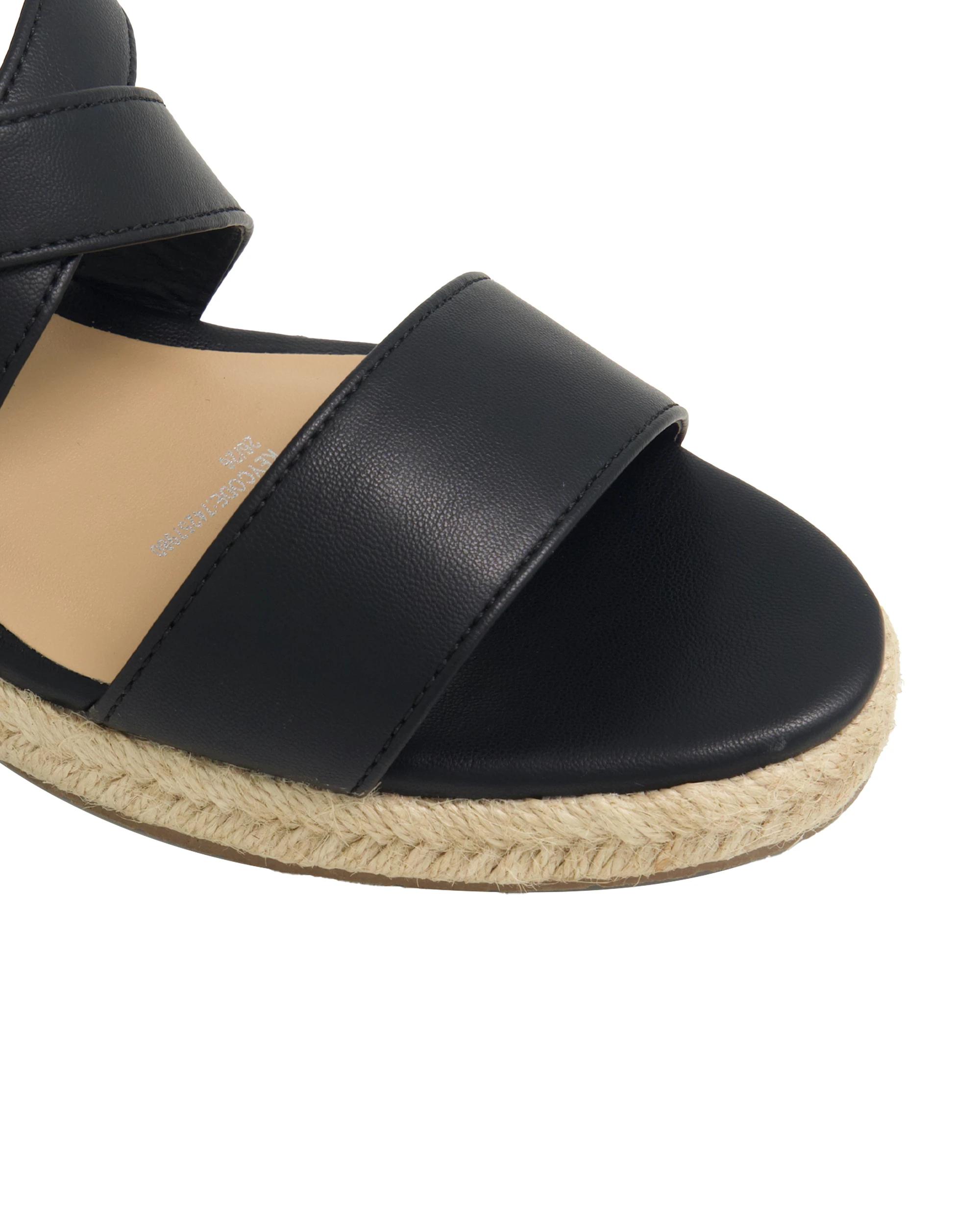 5 Low Espadrille Wedge Heels Black, 5 of 5