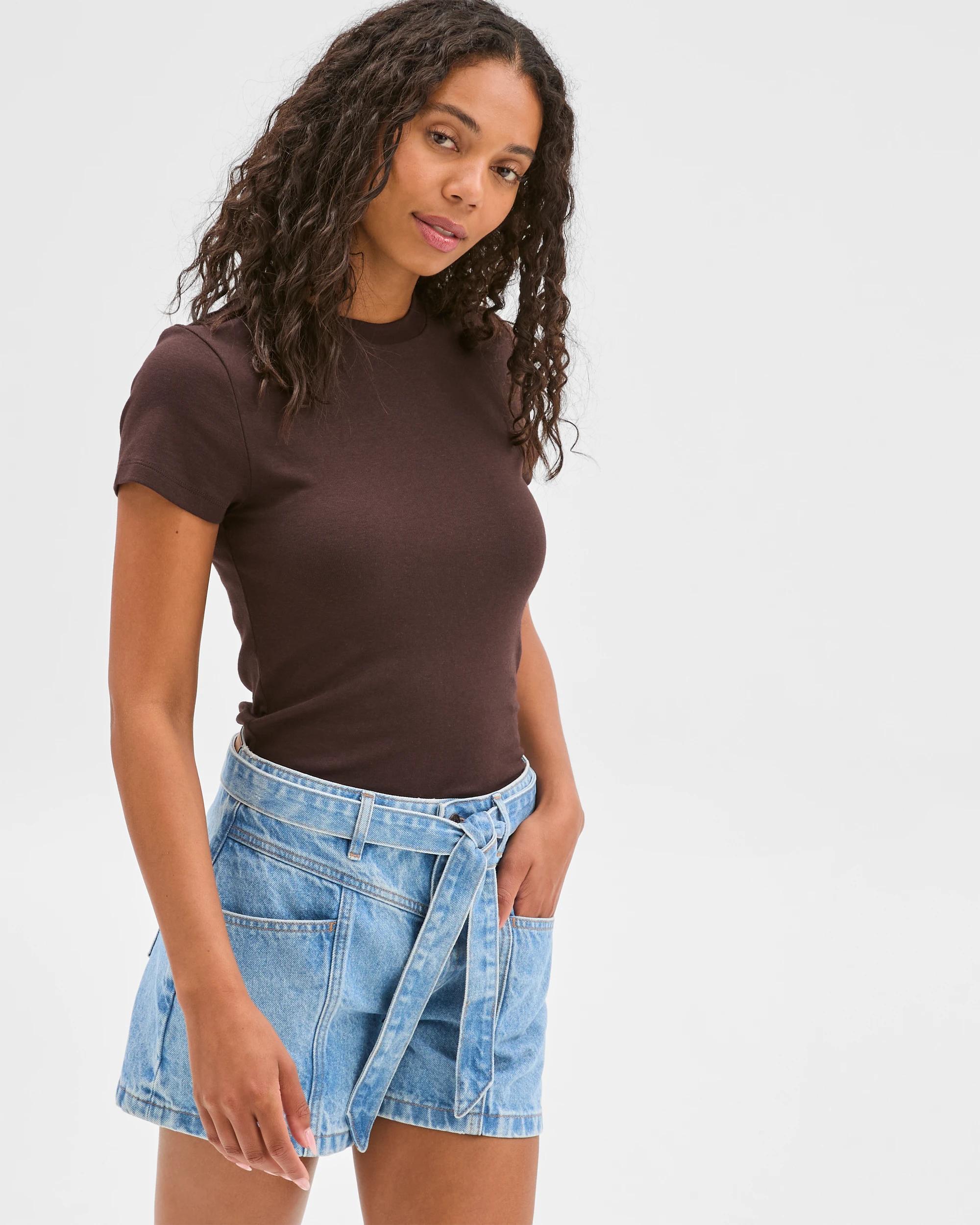 3 Target Belted Denim Shorts ERA BLUE, 3 of 5