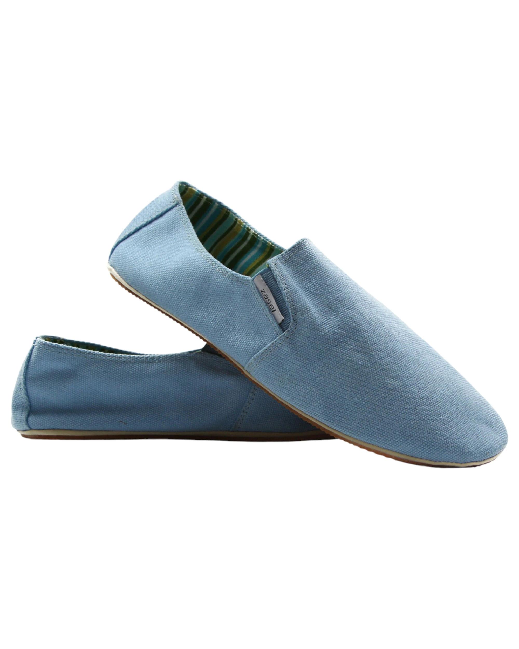 1 Zasel Mens Cotton Canvas Shoes LIGHT BLUE, 1 of 1