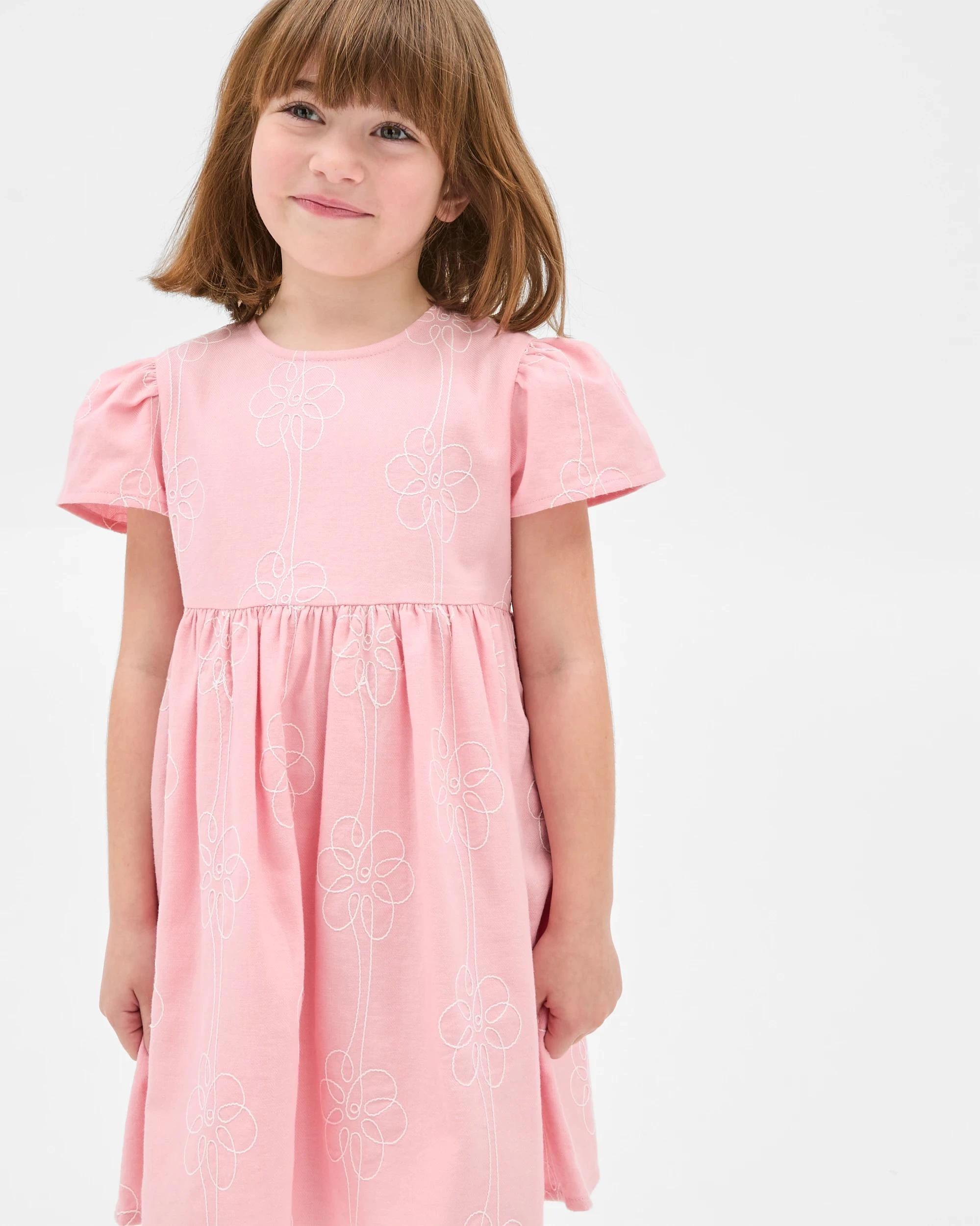 1 Target Kids Fashion Denim Dress PINK, 1 of 6