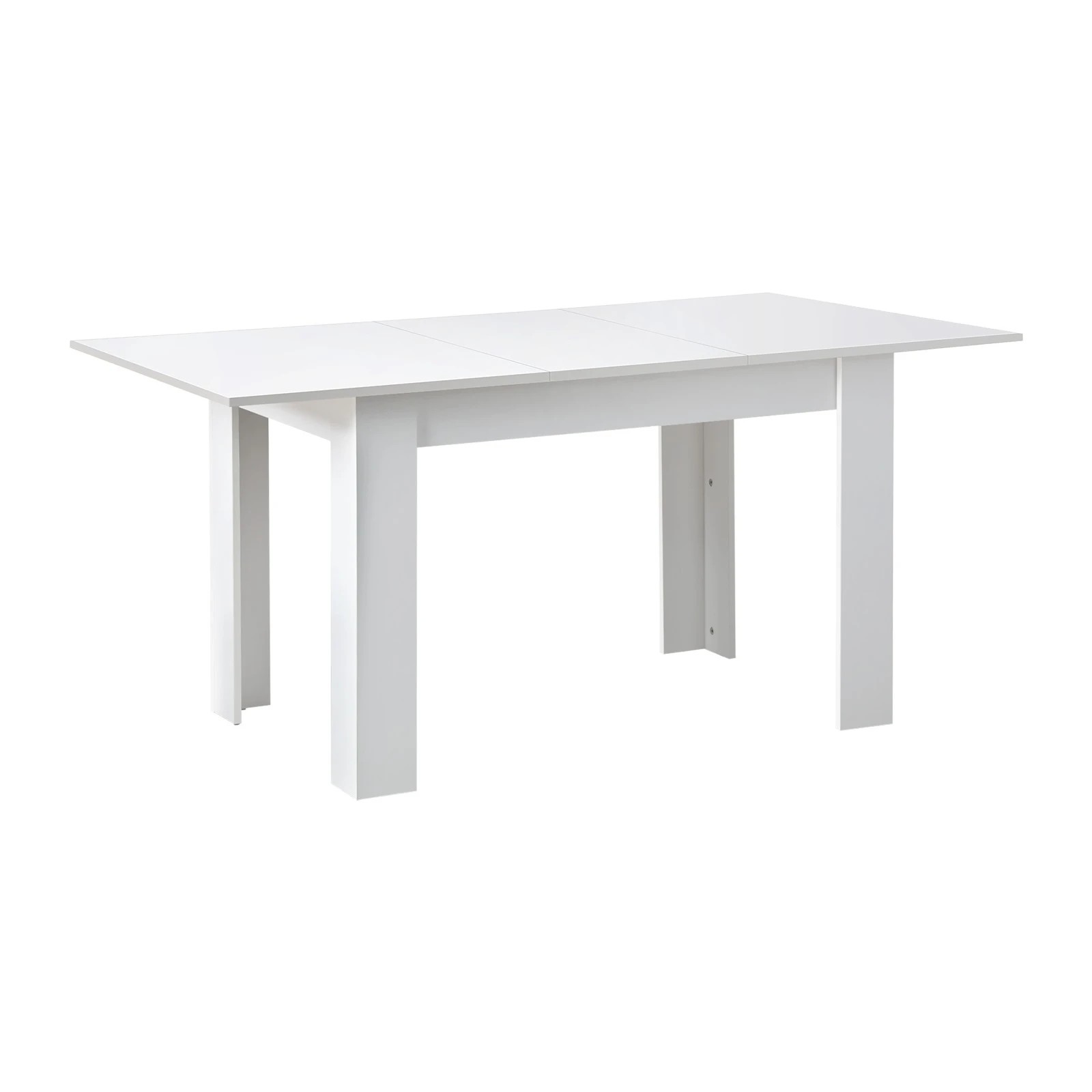 1 Oikiture 160cm Extendable Dining Table Kitchen Restaurant Cafe Table
 - White, 1 of 8