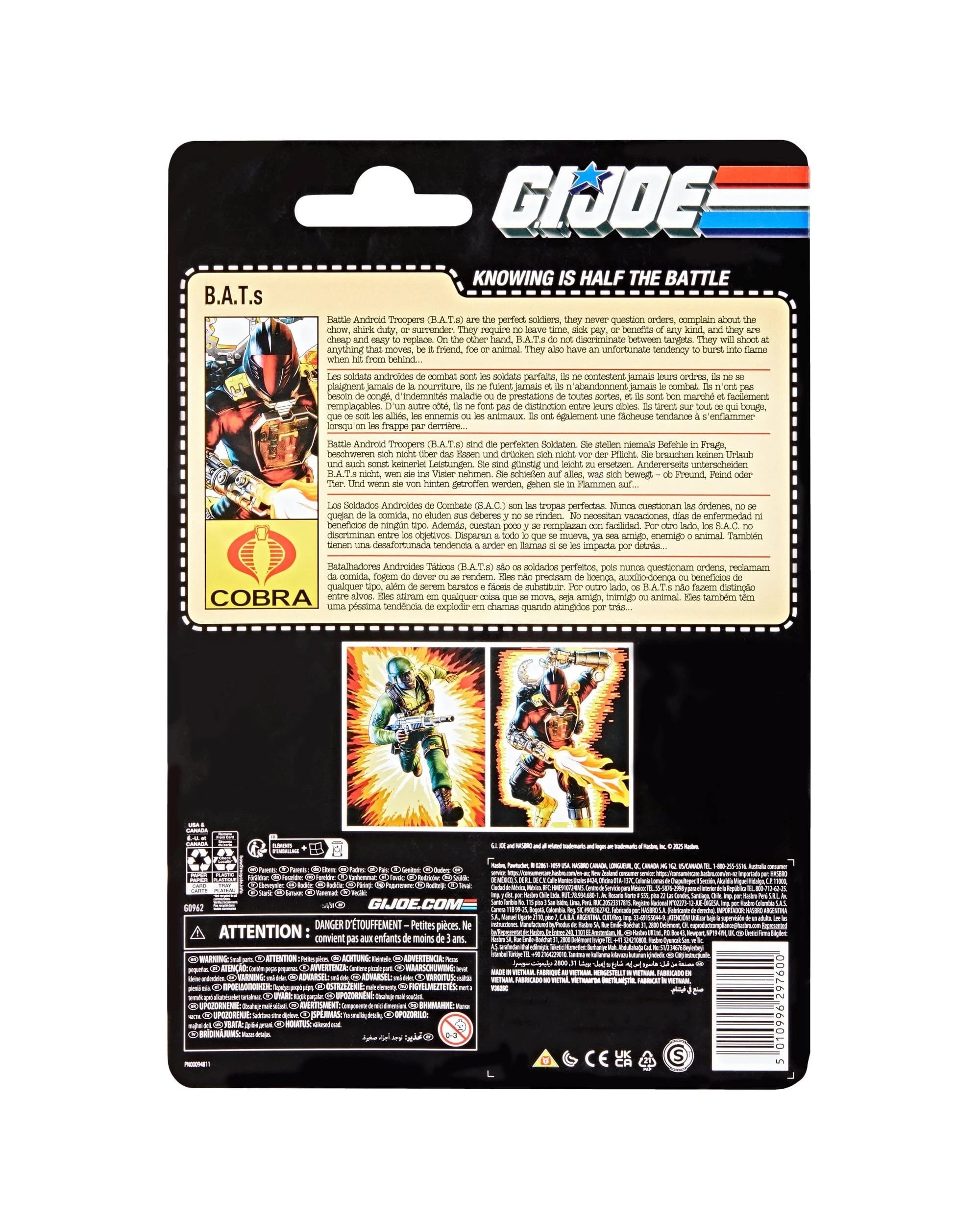 2 G.I. Joe Classified Series: Retro Cardback B.A.T. - Battle Android Trooper -  Action Figure, 2 of 10