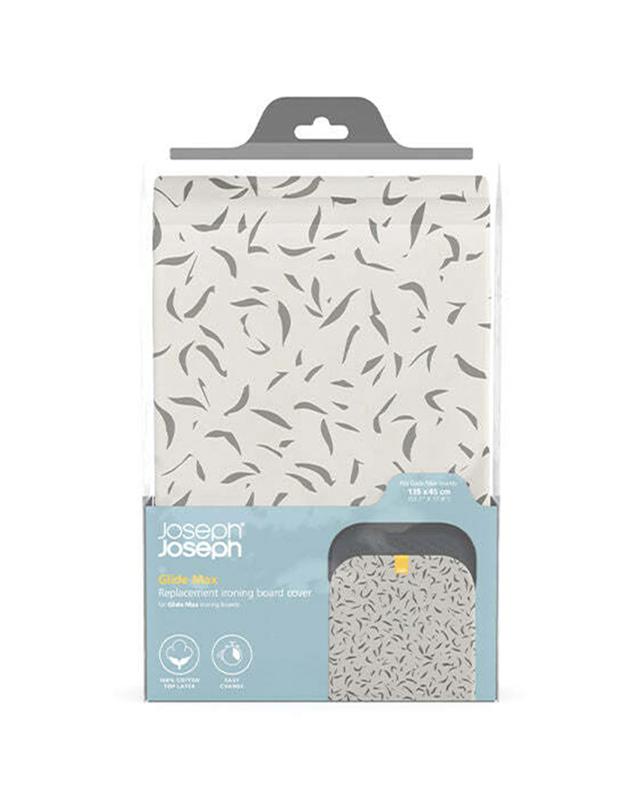 Joseph Joseph Glide Max Cotton Ironing Board Cover 135x45cm Soft Padded Ecru - W