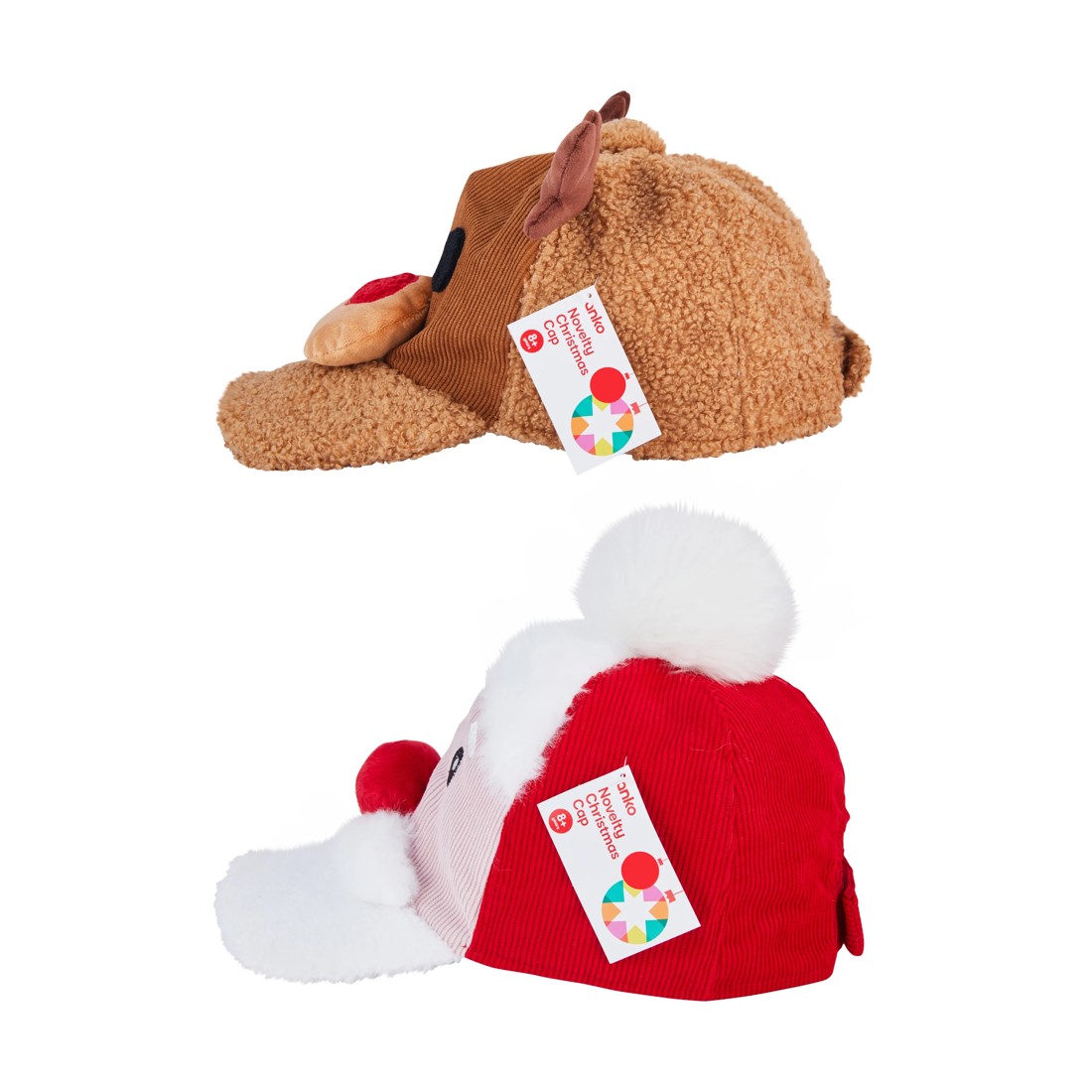 6 Novelty Christmas Cap - Assorted, 6 of 6