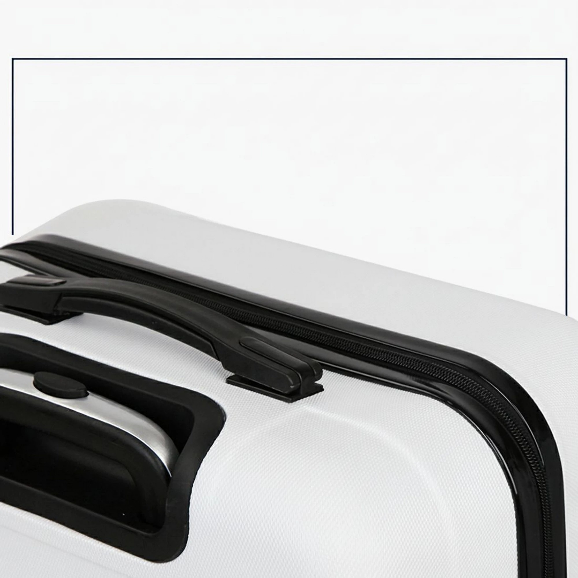 5 Wanderlite 3pcs Luggage Trolley Travel Suitcase Set TSA Hard Shell Case Strap - White, 5 of 6