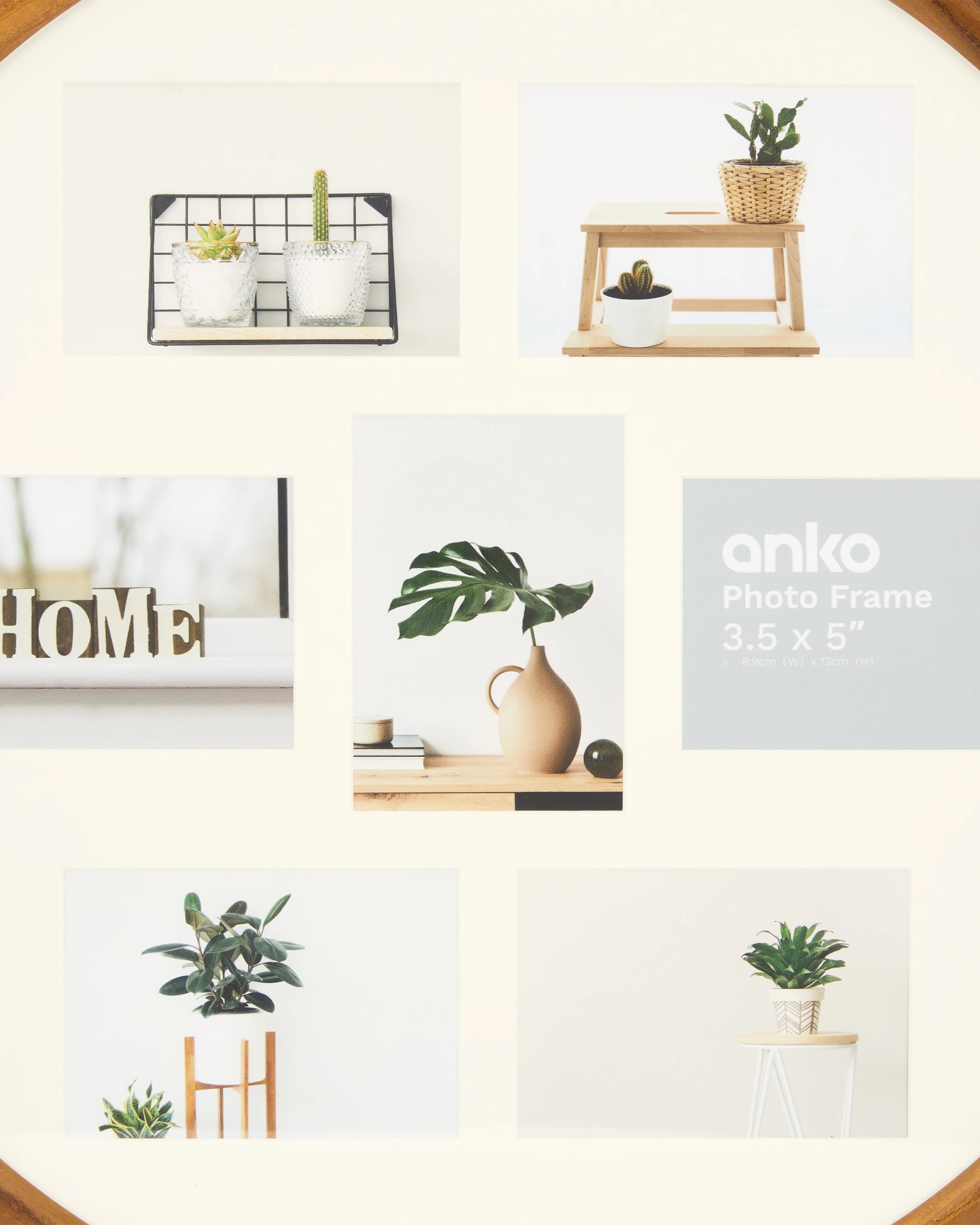 2 Collage Photo Frame - 3.5in. x 5in., Natural, 2 of 6