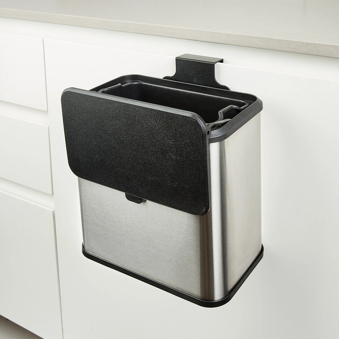 2 5L Stainless Steel Over Door Bin, 2 of 10