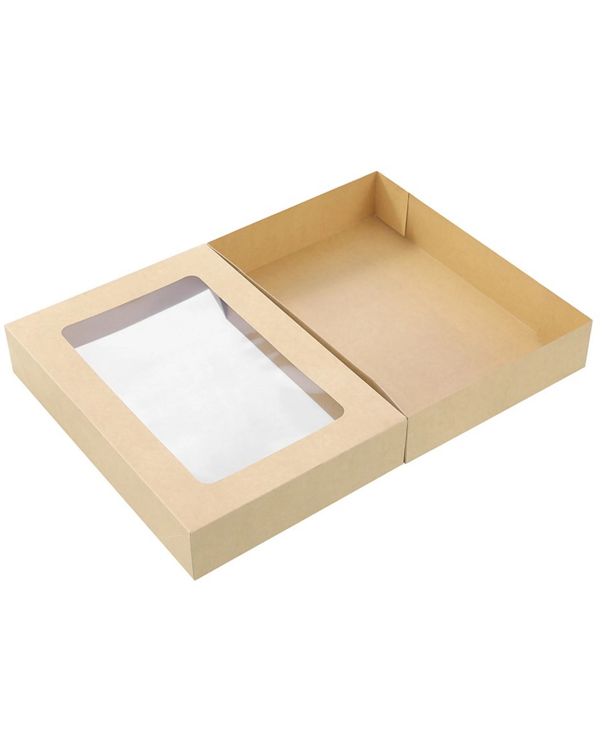 3 Lemon & Lime Lemon & Lime Eco Kraft Grazing Boxes with Lids 45cm x 31cm x 8cm Pack of 2, 3 of 4