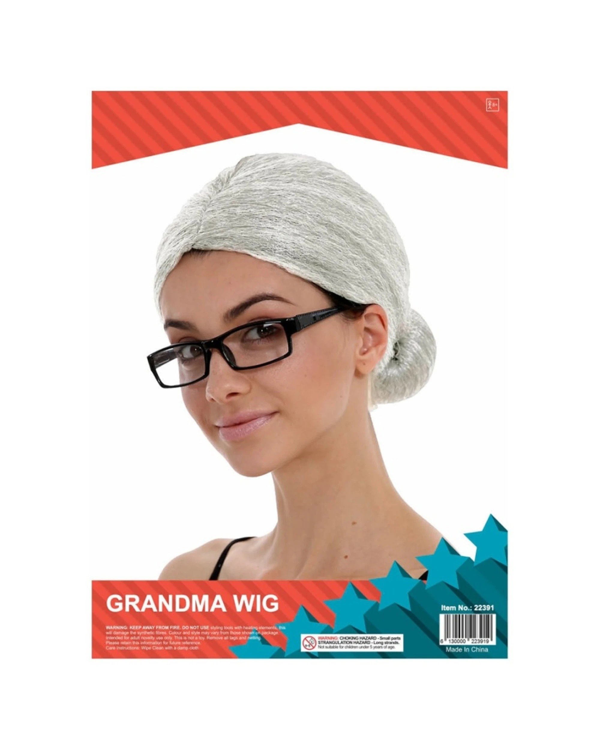 2 JD Party Grandma Wig Costume Accessory For Dress Up Parties - Grey, 2 of 2