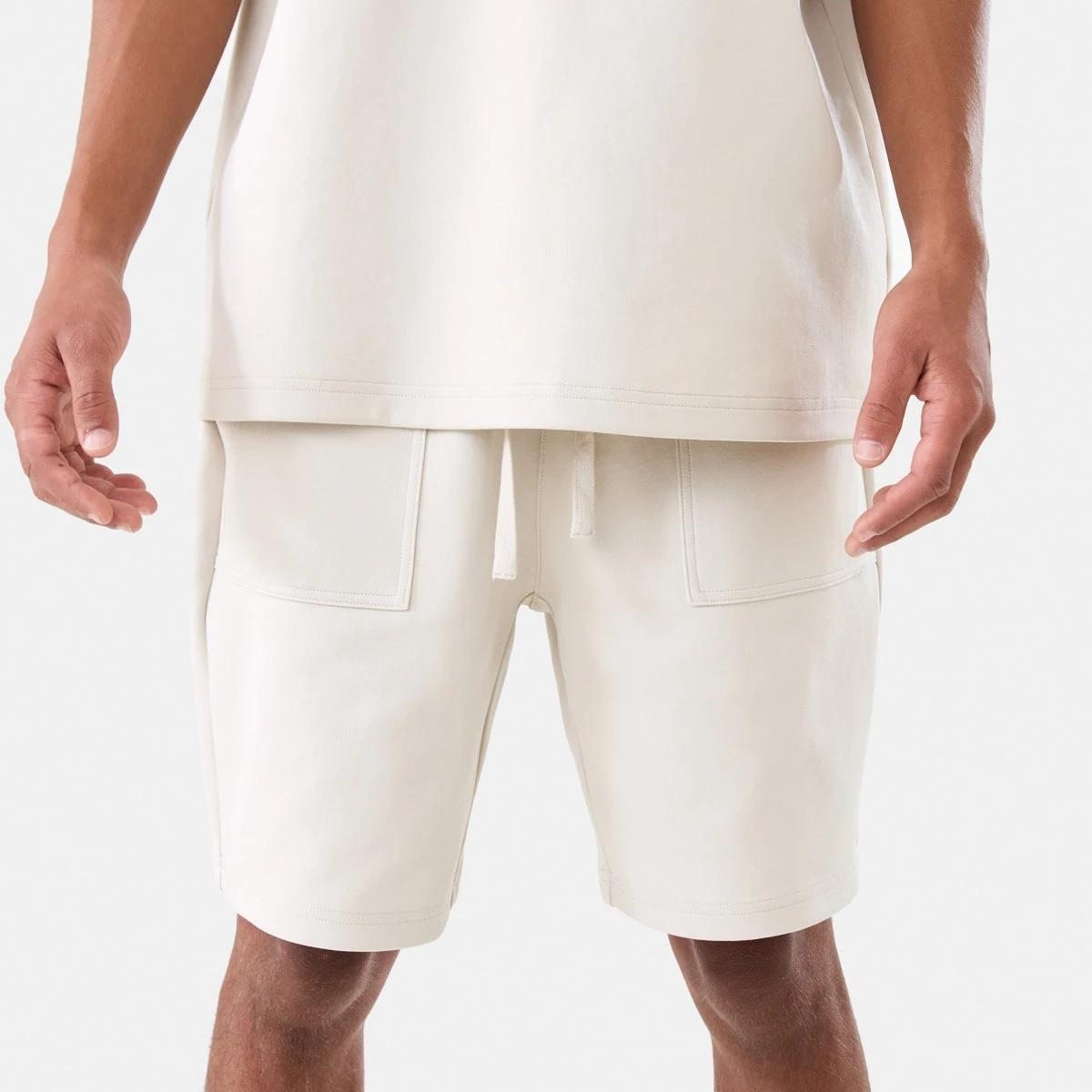 1 Elastic Waist Interlock Knit Shorts DUNE, 1 of 7