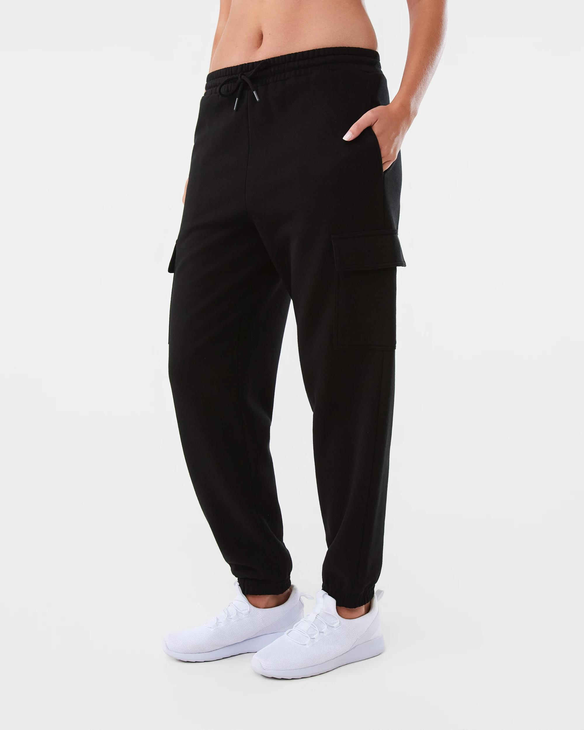 2 Cargo Cuff Trackpants Black, 2 of 6