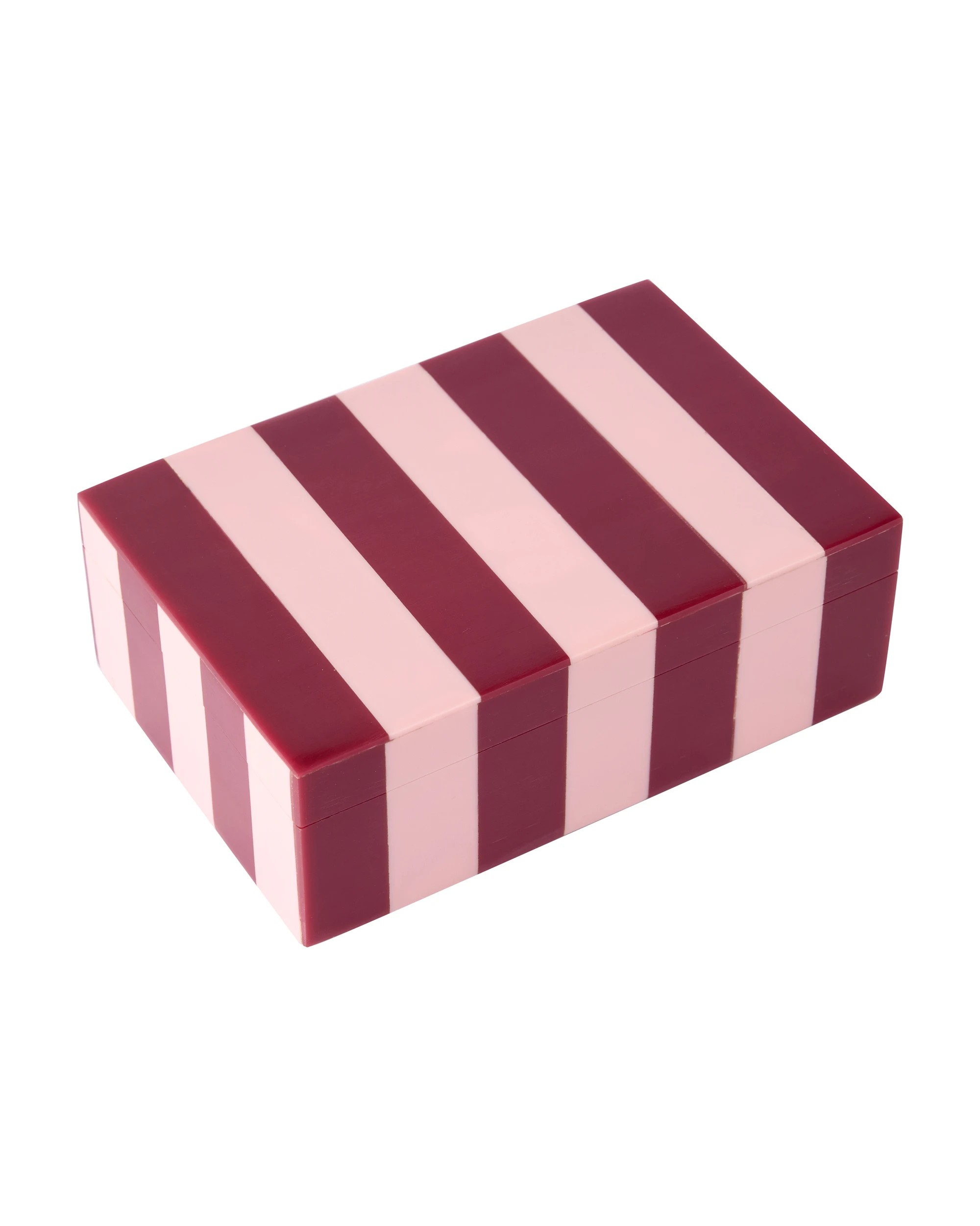 1 Pink and Berry Stripe Decor Box, 1 of 6