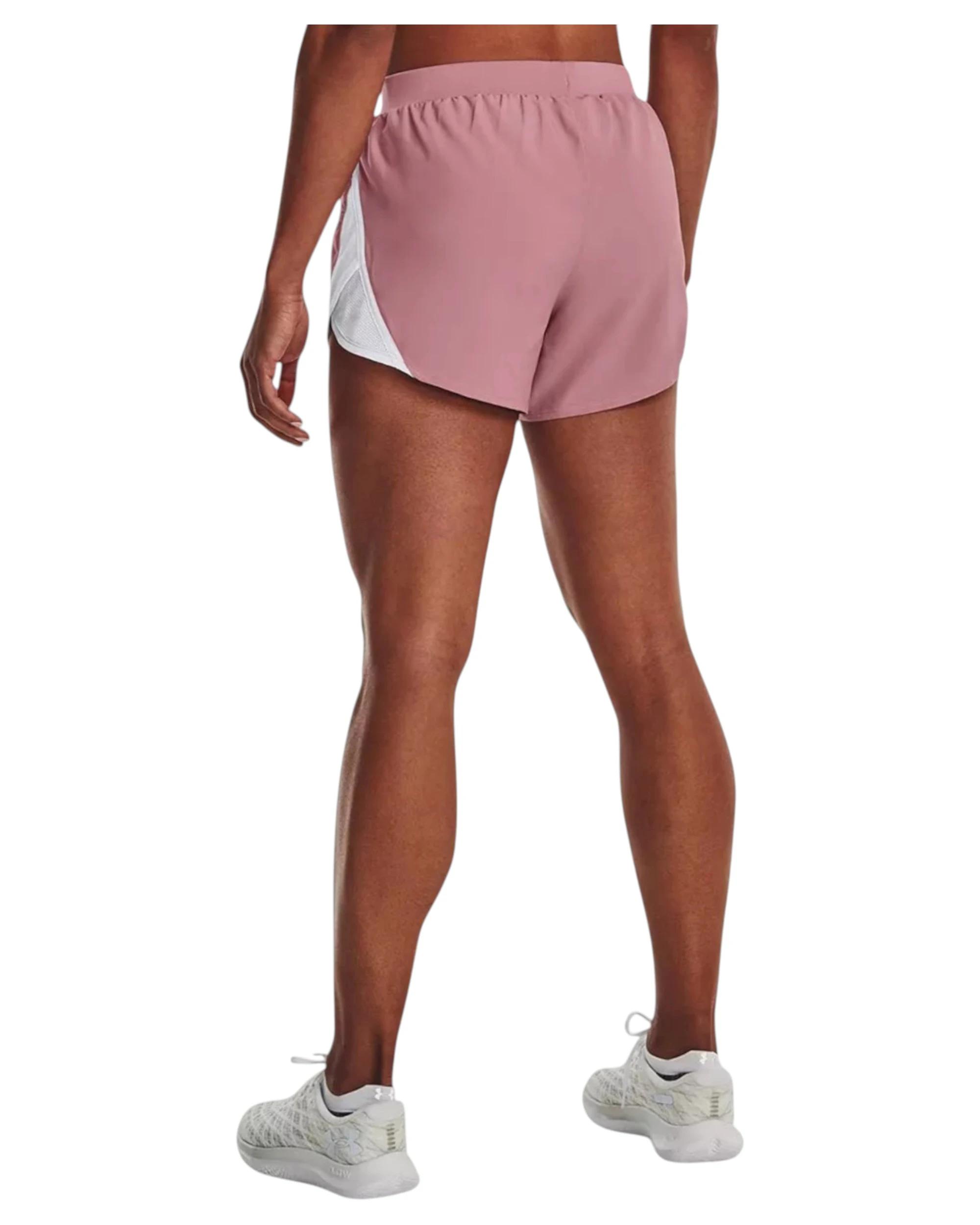 5 Under Armour 3 Pack Womens Pink/ White Fly-By 2.0 Shorts PINK, 5 of 6