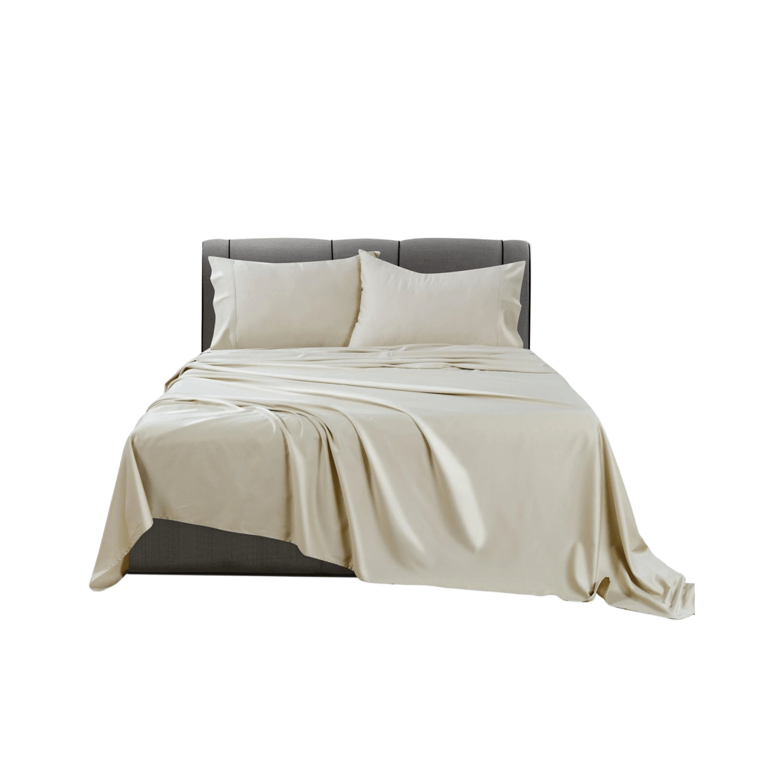 1 Bianca Bedding Rosebank 500 TC Bamboo/Cotton Sateen Mega Sheet Set, King, Sand - Beige, 1 of 10