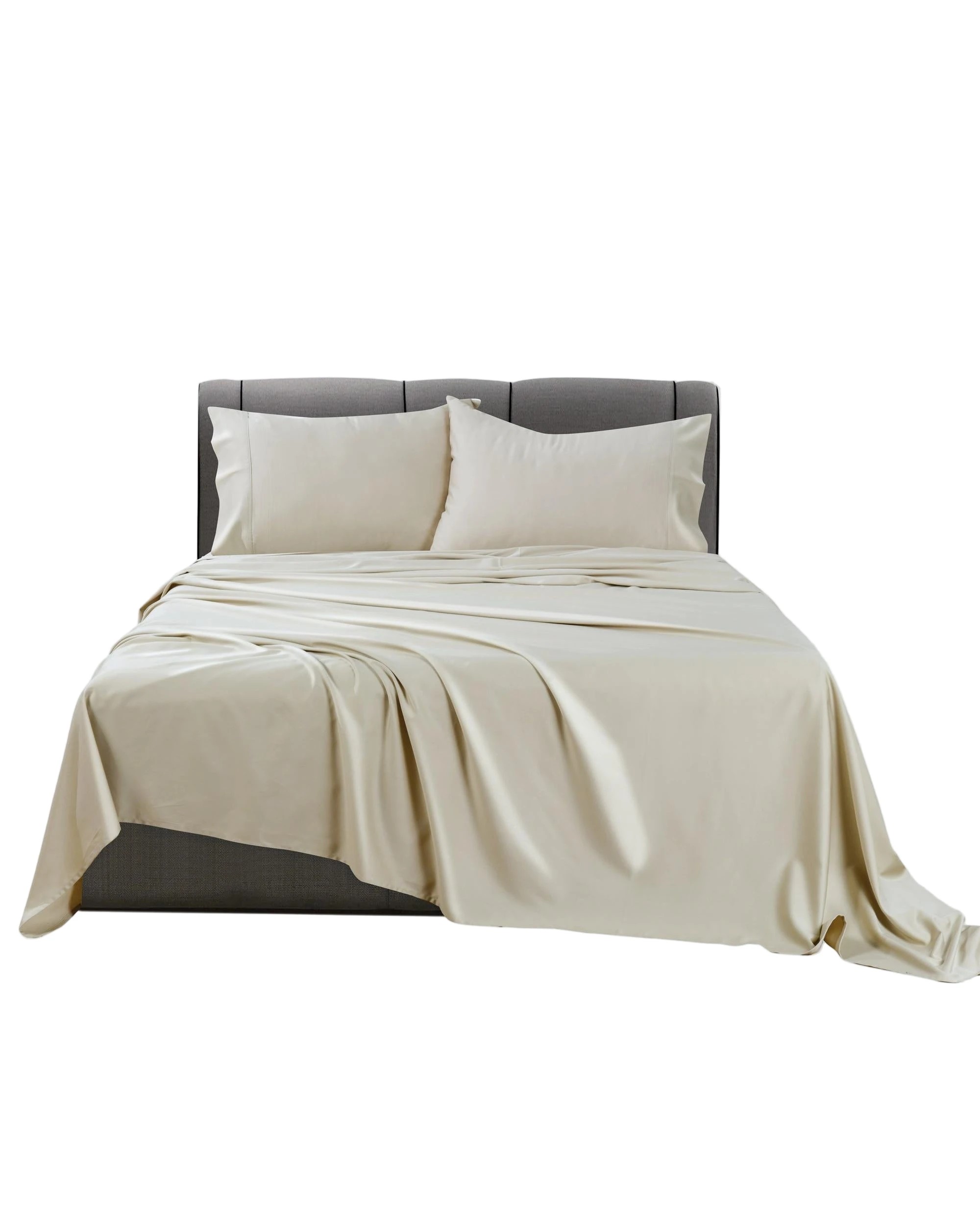 1 Bianca Bedding Rosebank 500 TC Bamboo/Cotton Sateen Mega Sheet Set, King, Sand - Beige, 1 of 10
