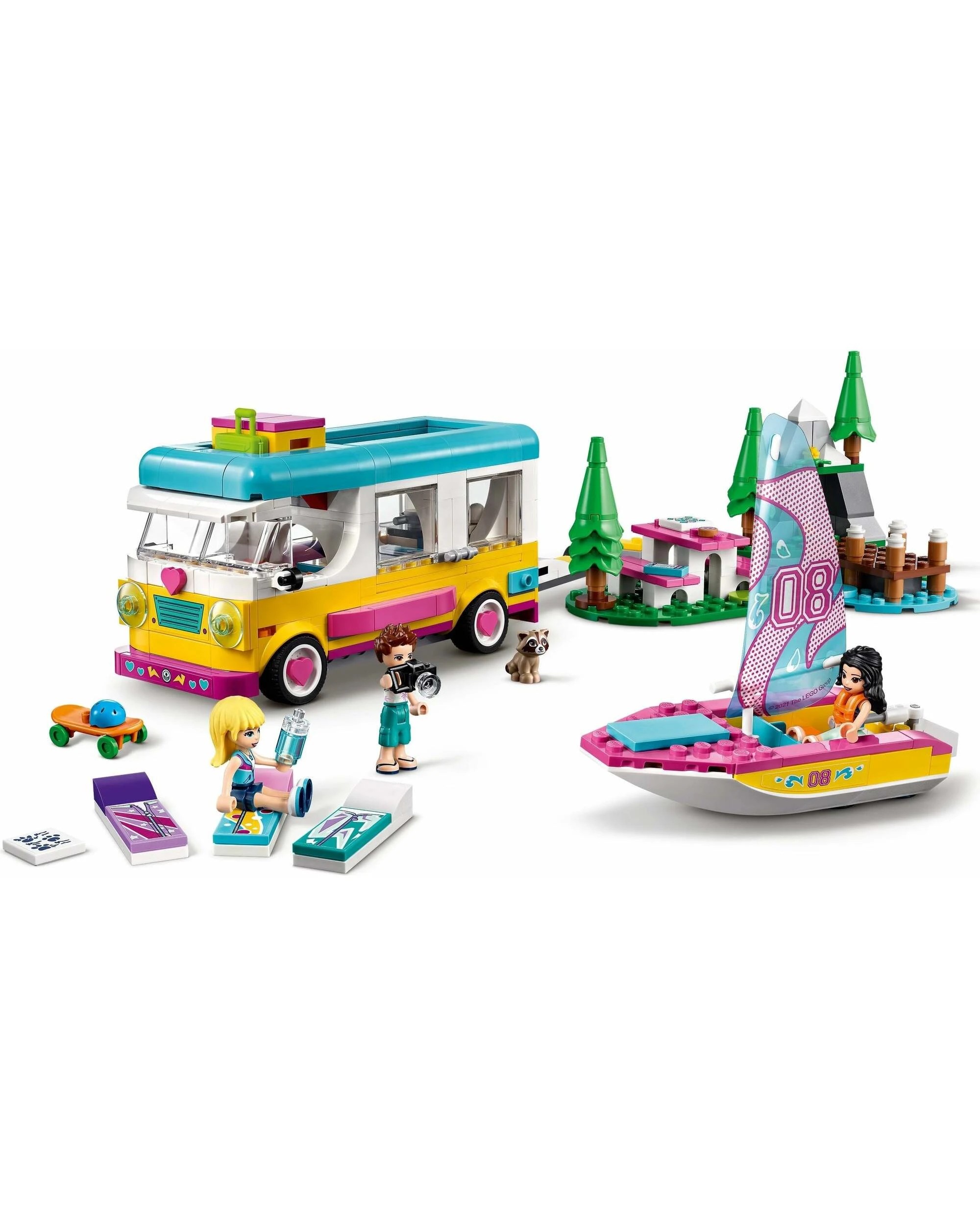 3 LEGO Friends Series 41681 Forest Camper Van and Sailboat, 3 of 5