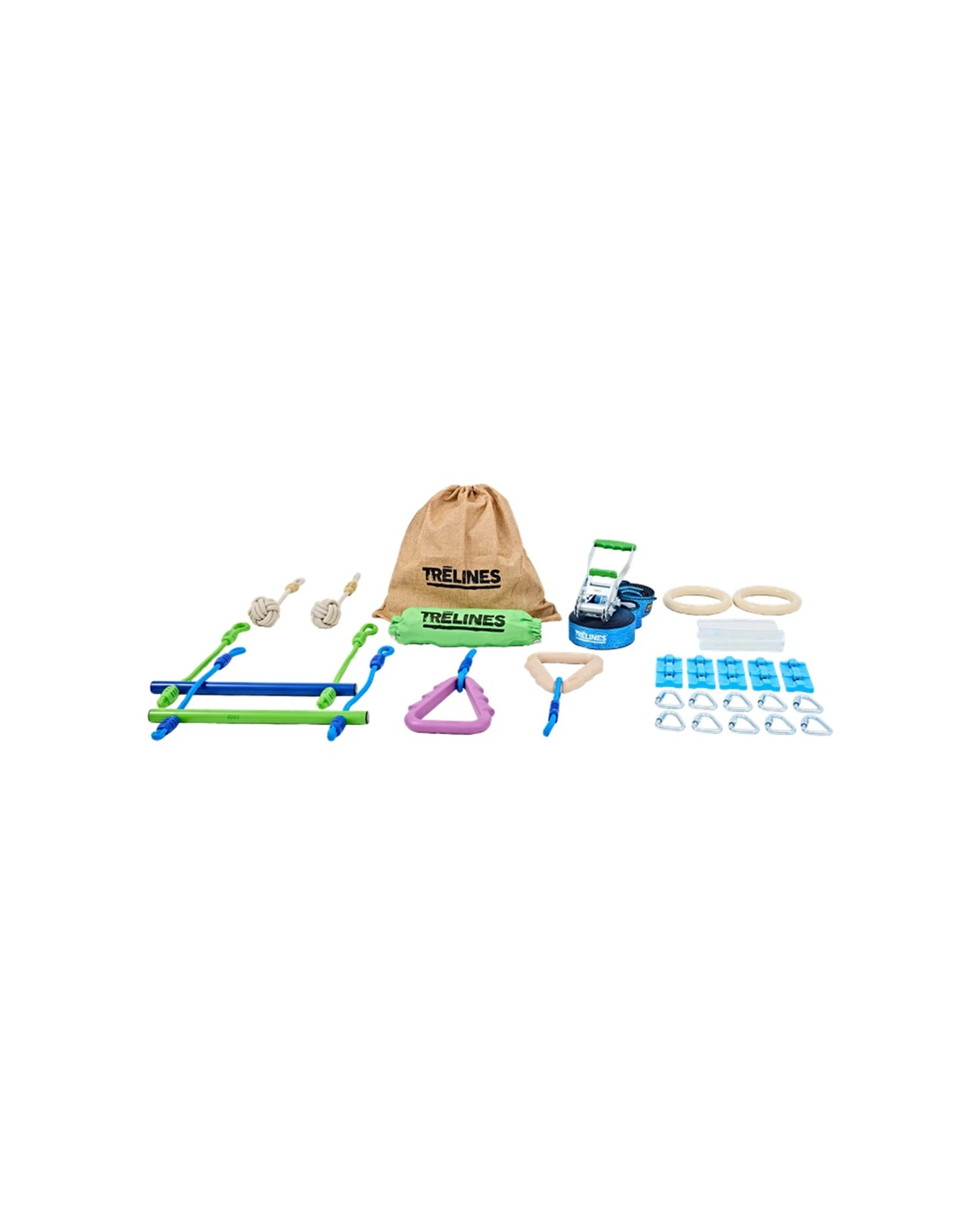 1 Trelines Ninja Adventure Kit Complete Obstacle Course Set 10.9m Outdoor Toy - Multi, 1 of 6