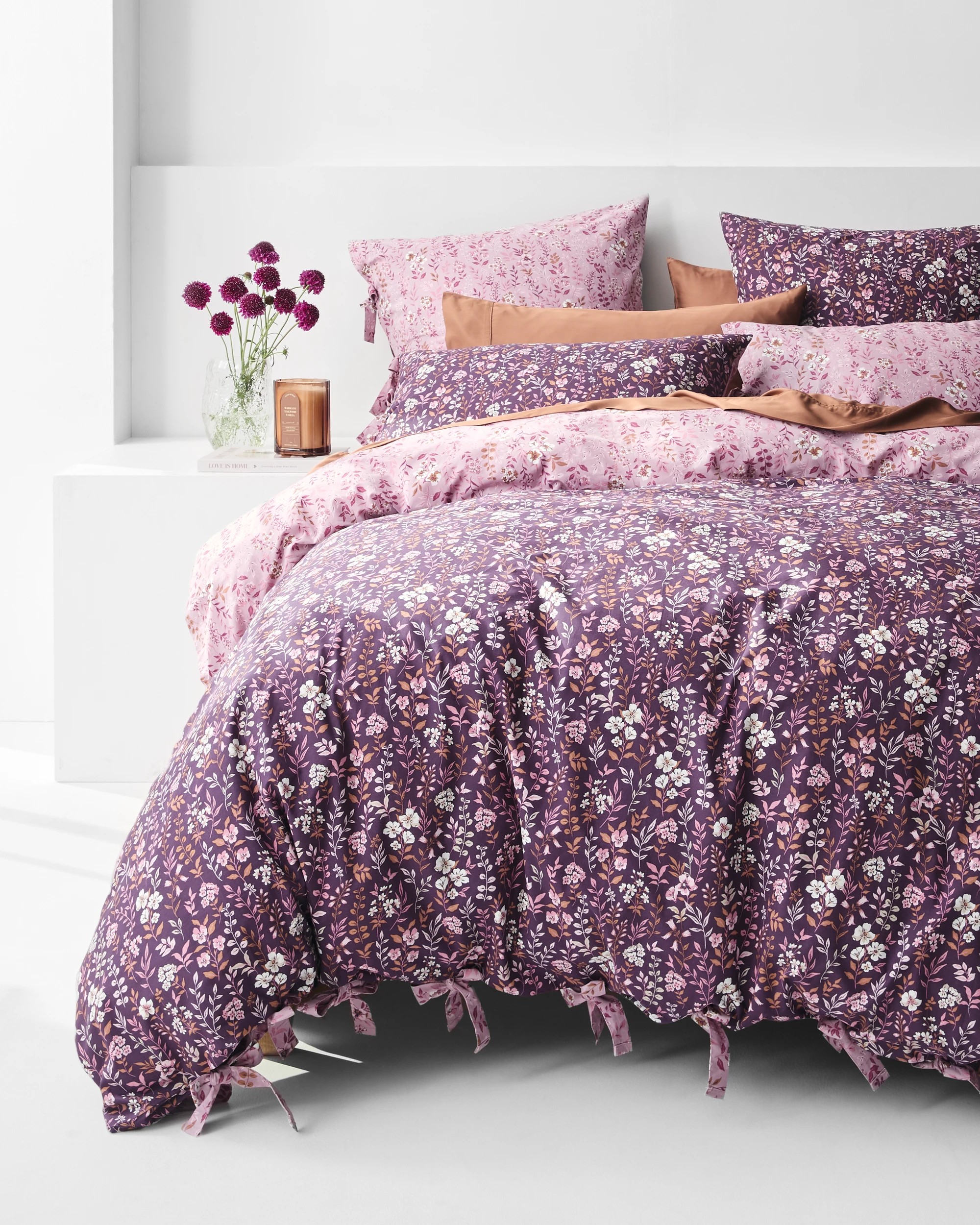 7 Target Raina Floral Australian Cotton Quilt Cover Set - Double Bed - Purple, 7 of 10