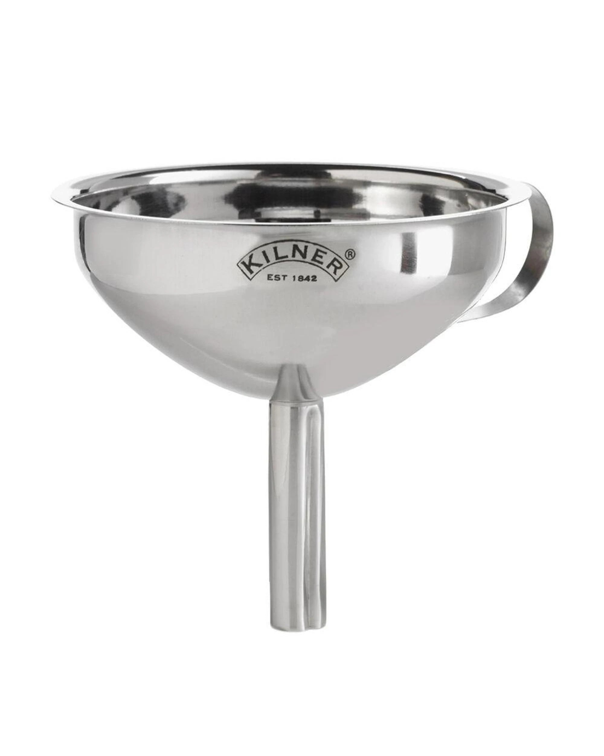 1 Kilner Stainless Steel Straining Funnel w Handle 13cm, 1 of 3