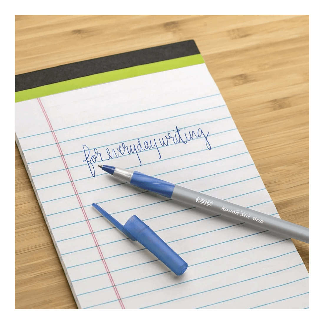 5 BIC Round Stic Comfort Grip Ballpoint Pens Blue 10 Pack, 5 of 5