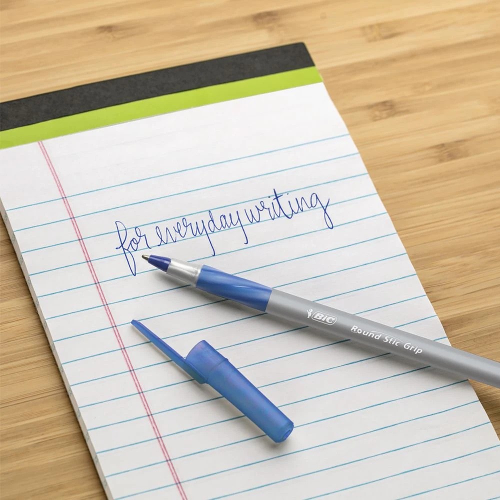 5 BIC Round Stic Comfort Grip Ballpoint Pens Blue 10 Pack, 5 of 5