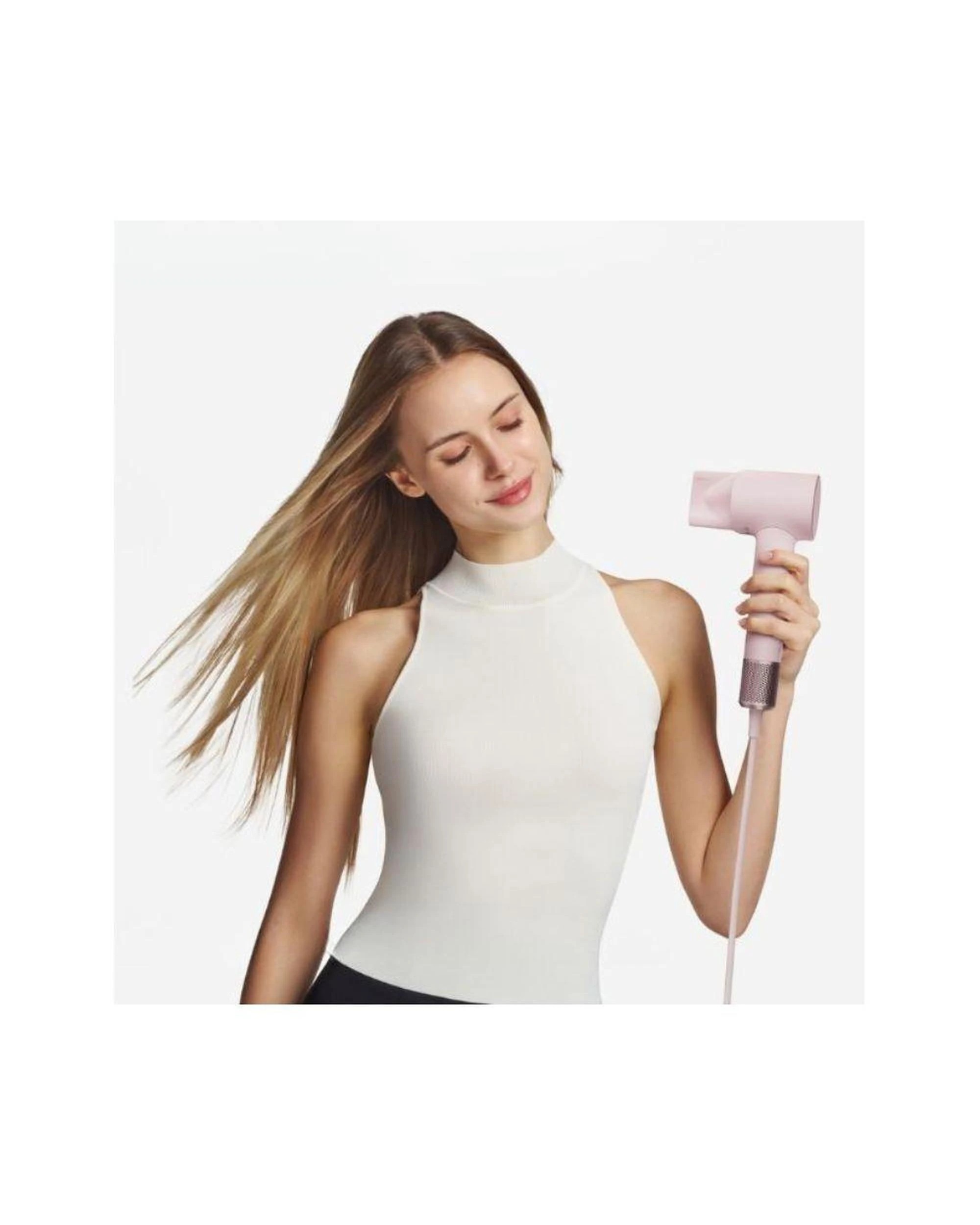 2 Laifen Mini Hair Dryer White Lightweight Compact High Speed, 2 of 3