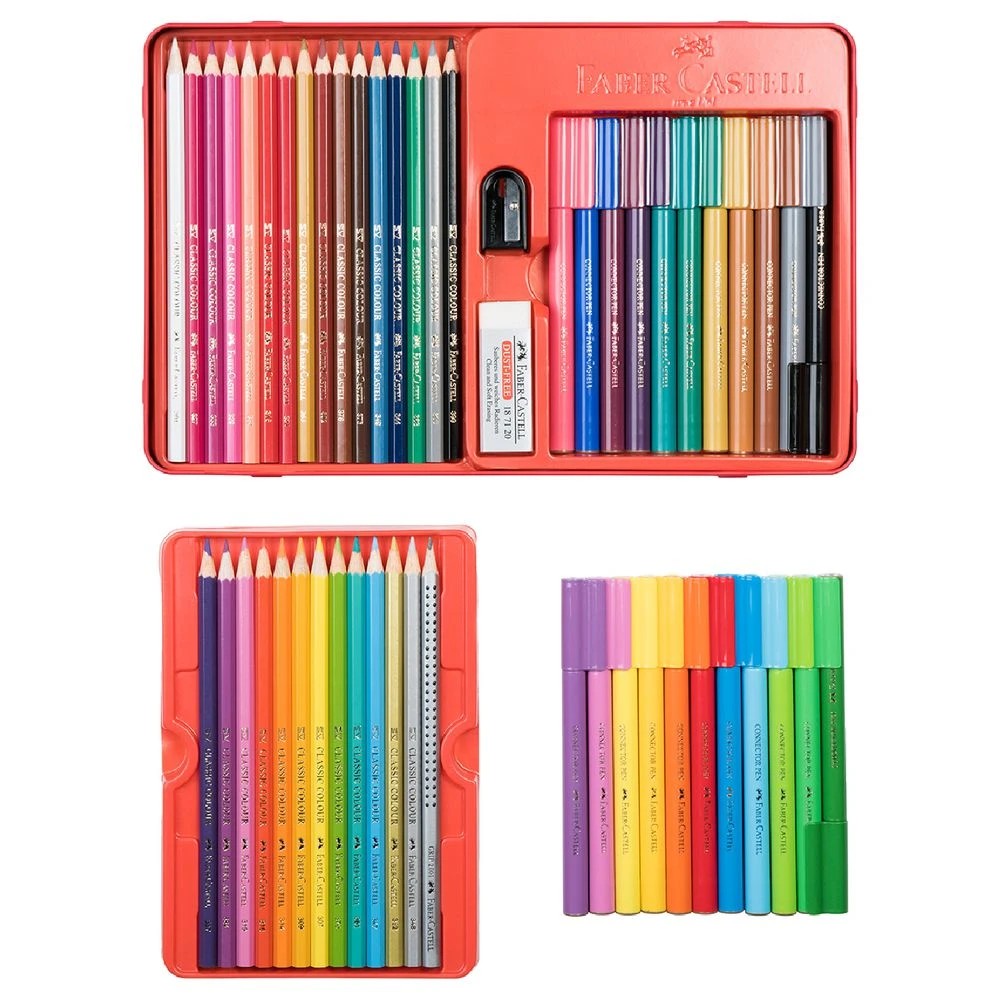 2 Faber-Castell Colour Pencil & Connector Pen Set 53 Piece, 2 of 3