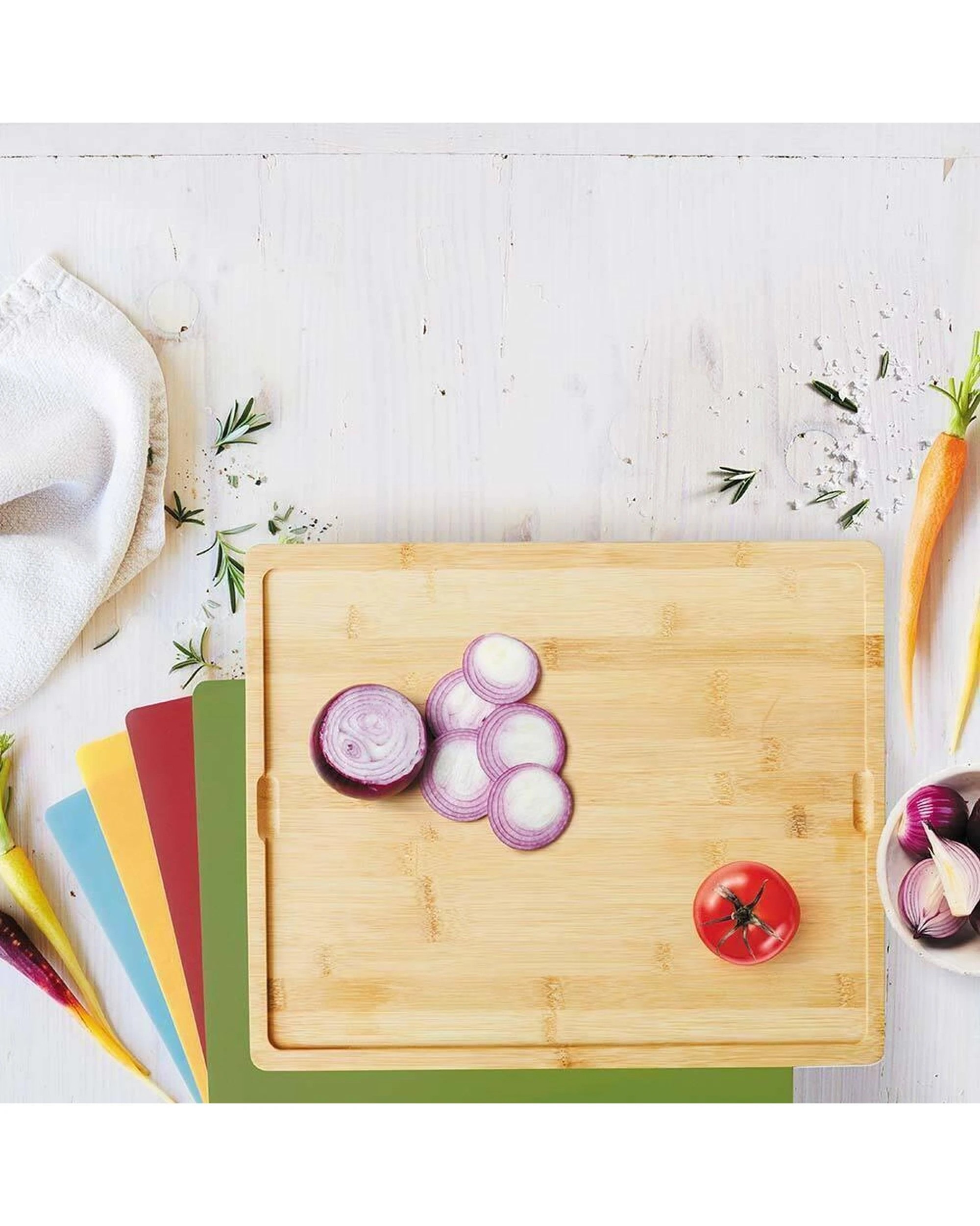 7 Wiltshire Bamboo 4 Piece Multi Chopping Board Set Colour Coded, 7 of 7