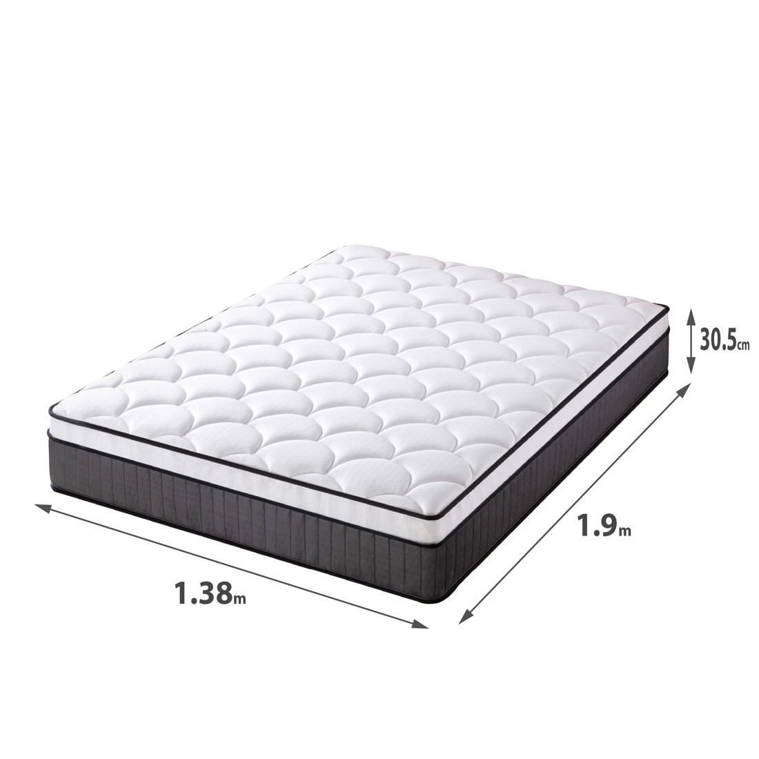 7 Double Bed Euro Spring Mattress, 7 of 7