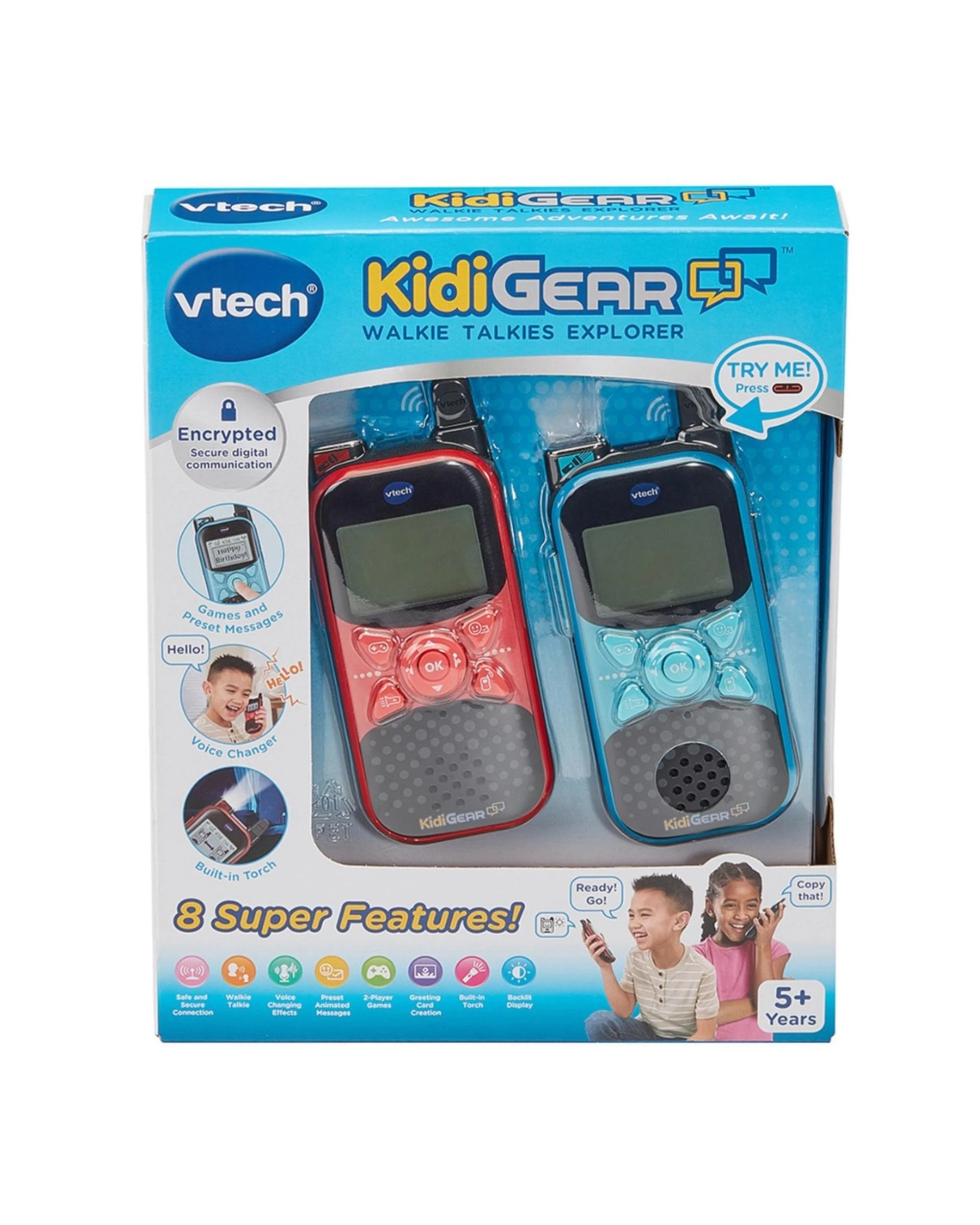 1 VTech KidiGear Walkie Talkies Explorer - Blue/Red - Multi, 1 of 3