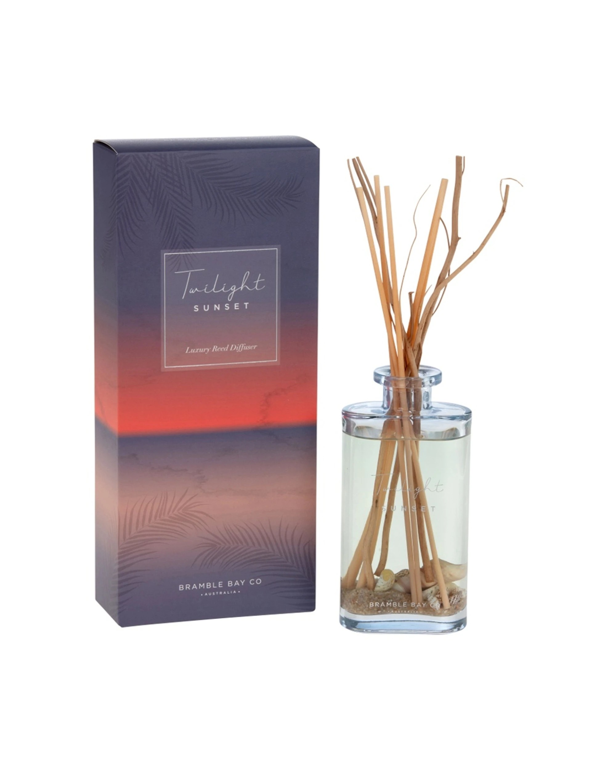 2 Bramble Bay Ocean Twilight Sunset Glass Reed Diffuser Scented Home Fragrance 150ml - Natural, 2 of 4