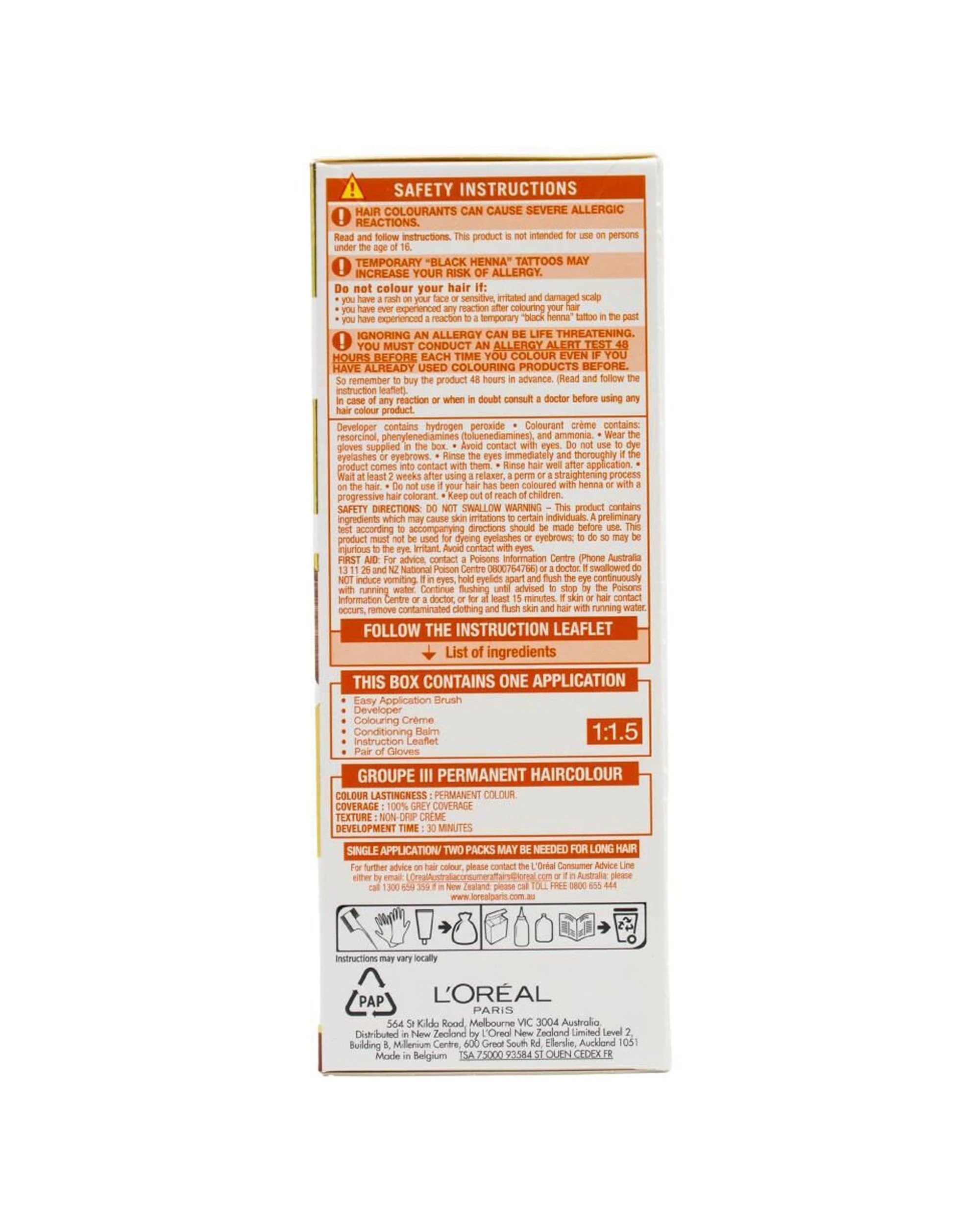 4 Loreal Hair Colour Age Perfect 6PK Designed For Mature Hair Dark Gold Rose Blonde 7.32 - Multi, 4 of 5