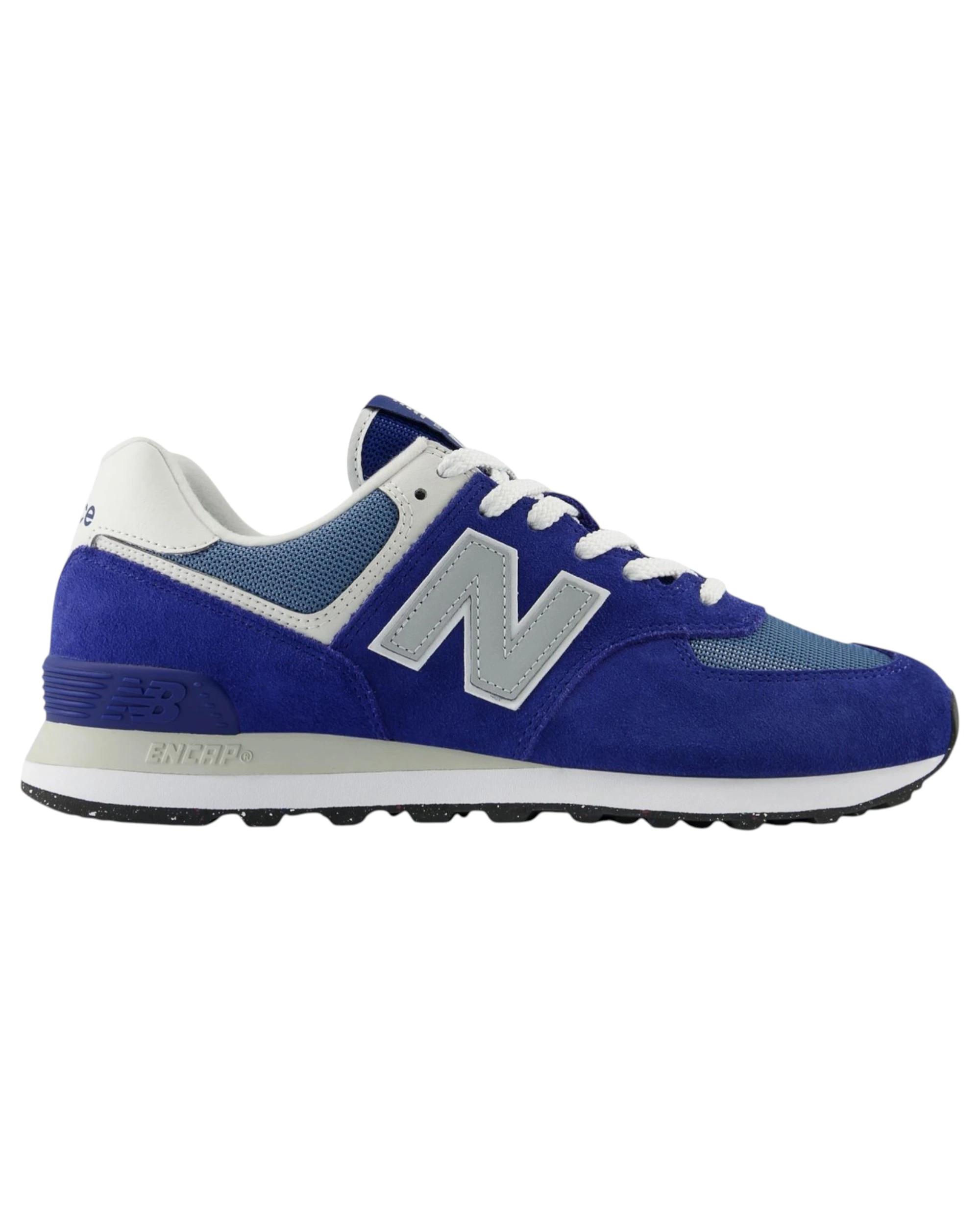 1 New Balance Mens 574 Navy/ White Athletic Shoes NAVY/WHITE, 1 of 8