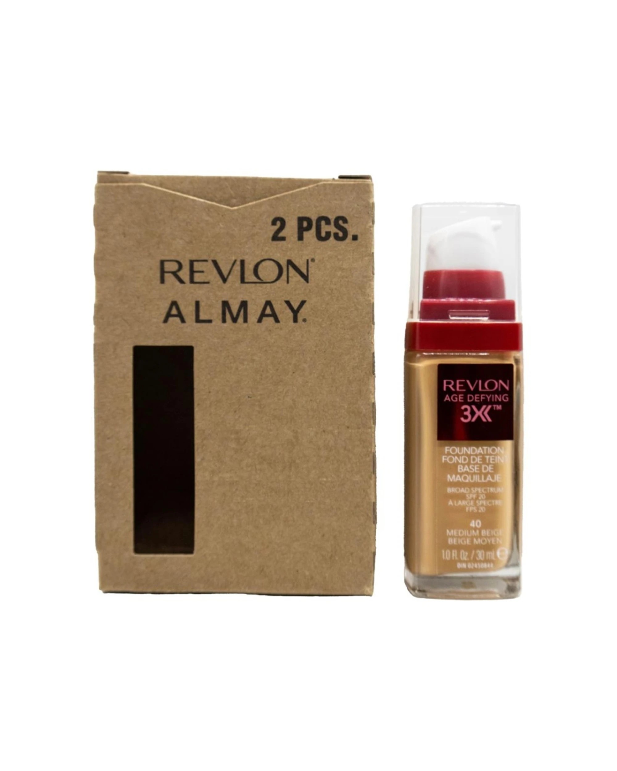 3 Revlon Age Defying SPF20 Foundation 2PK 30ml Hydrating Daily Wear 40 - Multi, 3 of 4