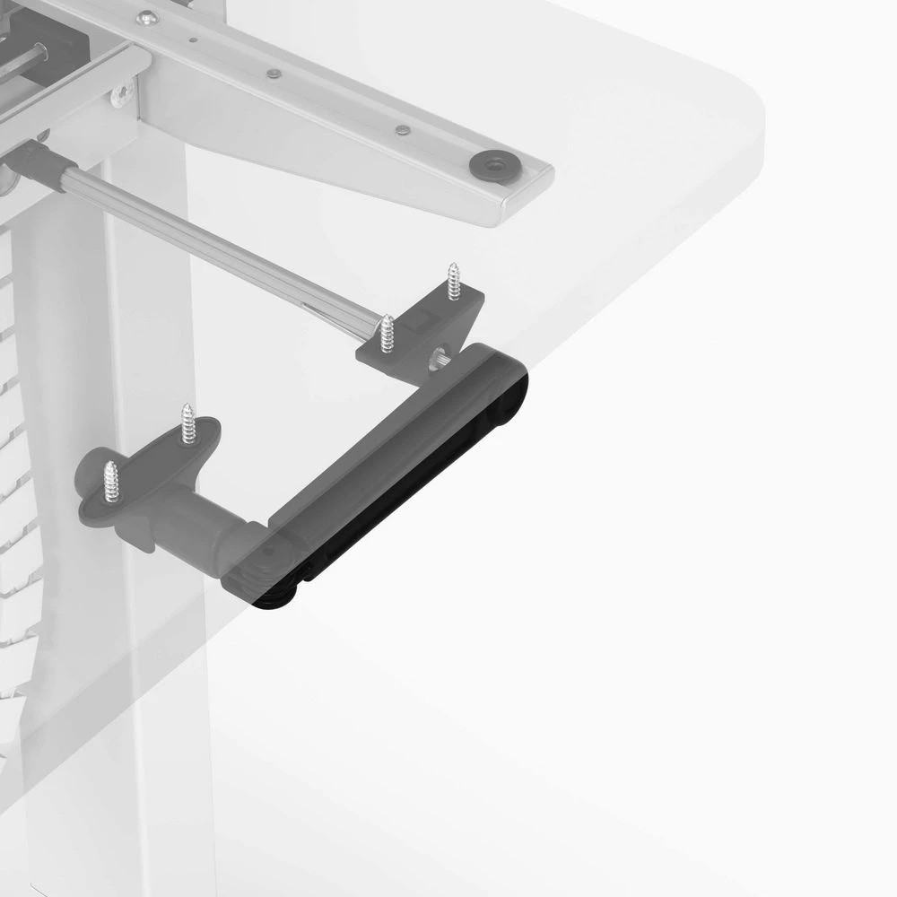 4 Matrix Manual Height Adjustable 1500mm Desk Black/Walnut, 4 of 7