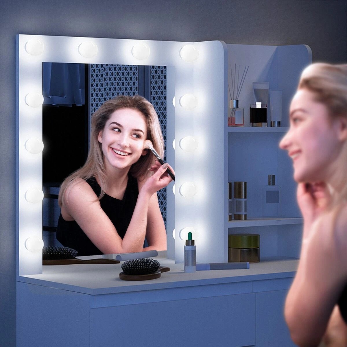 4 LUXSUITE Maxkon Dressing Table Lighting Vanity Mirror Dresser, 4 of 6