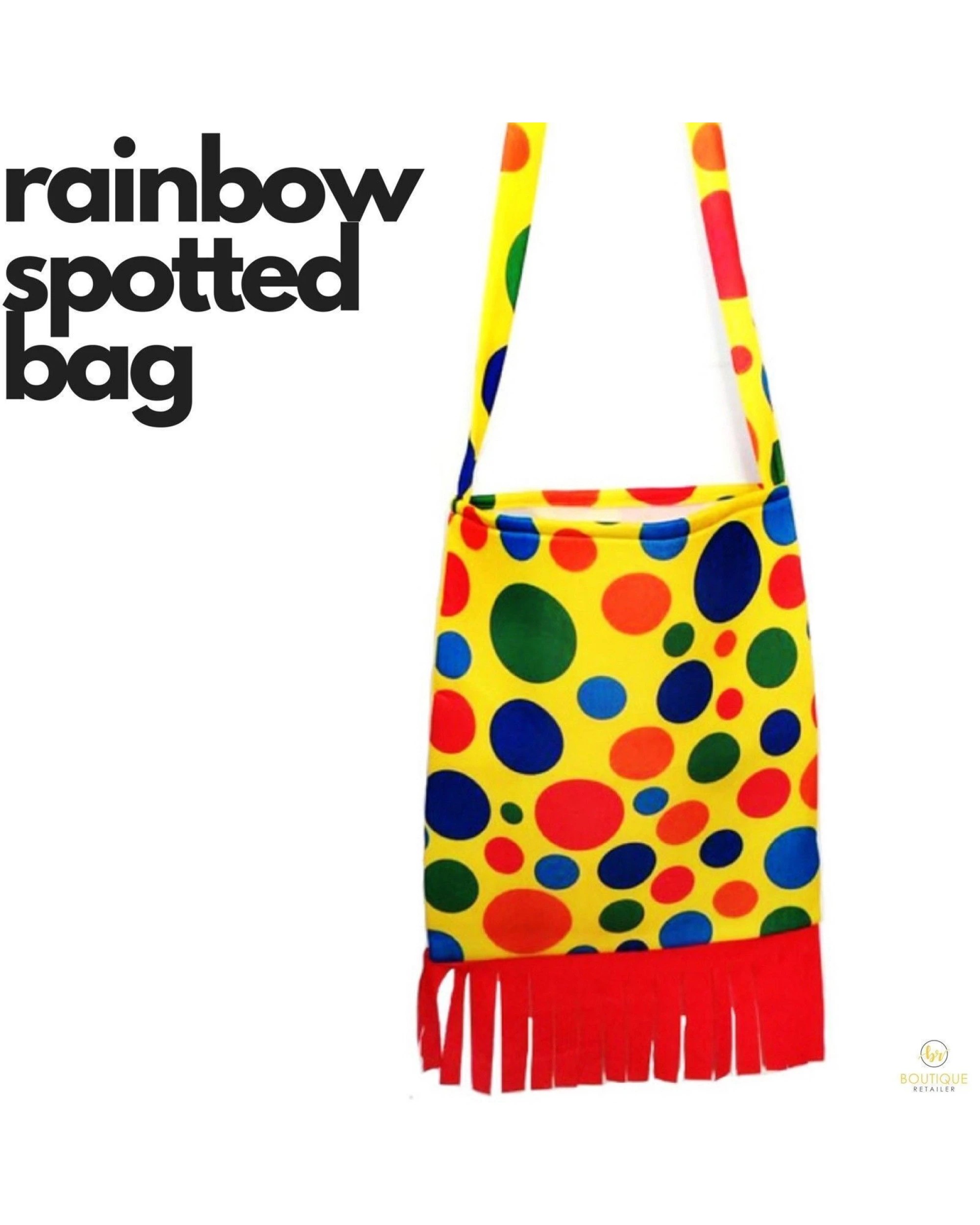 2 BR Costumes Rainbow Spots Clown Bag for Carnival and Costume Parties, 2 of 3