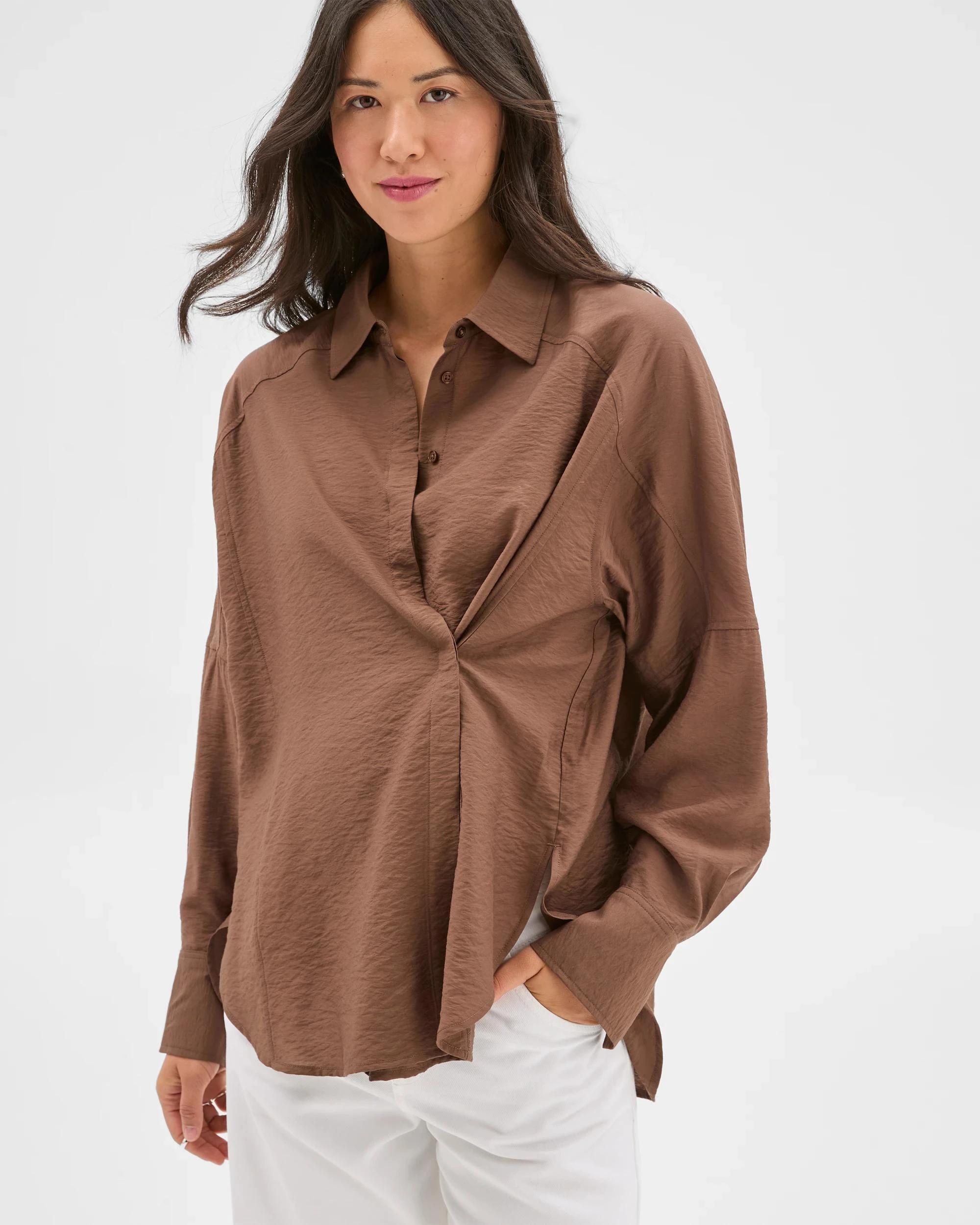 3 Target Woman Relaxed 2-Way Shirt FALL LEAF, 3 of 7