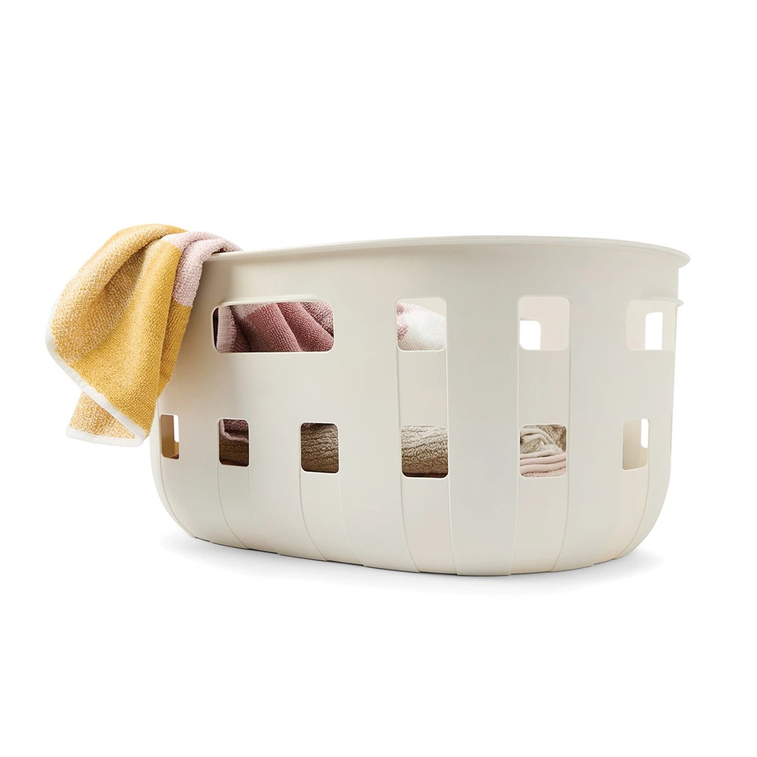 1 50L Trellis Laundry Basket - Beige, 1 of 7
