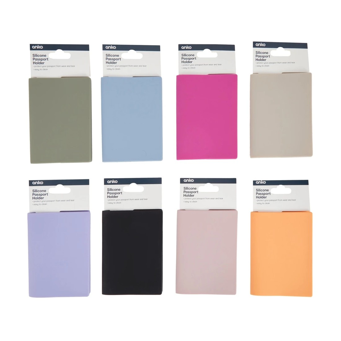 10 Silicone Passport Holder - Assorted, 10 of 10