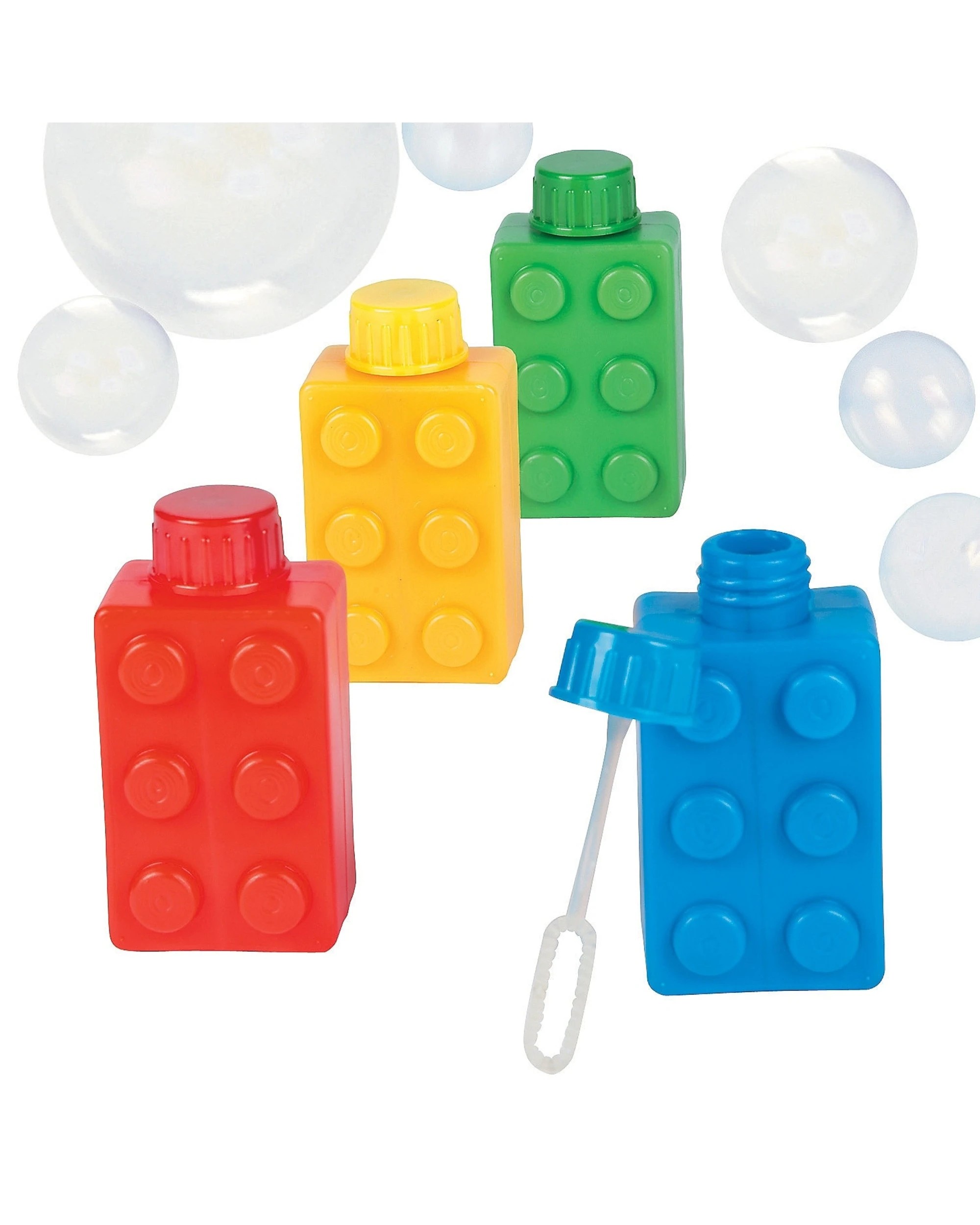 1 Partyrama Brick Bubble Bottles Pack of 12, 1 of 2