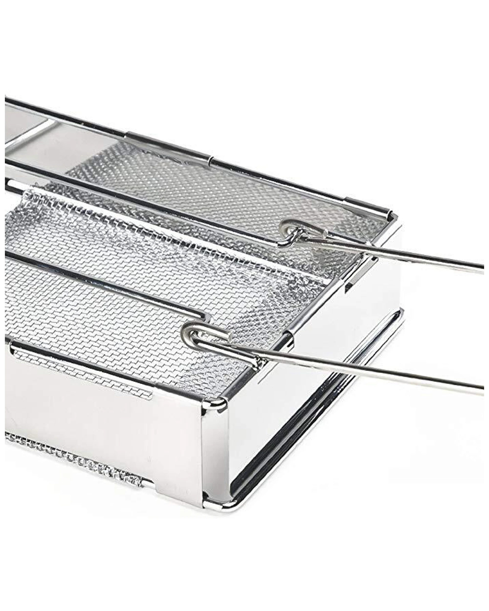 1 Wildtrak Stainless Steel Folding Gauze Toaster Camping Folds Flat - Silver, 1 of 2