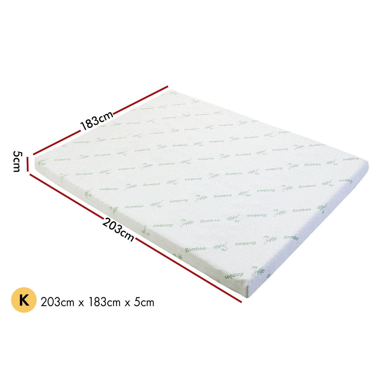 3 Starry Eucalypt Memory Foam Mattress Topper 5cm Ventilated Cool Gel - King Bed, 3 of 7