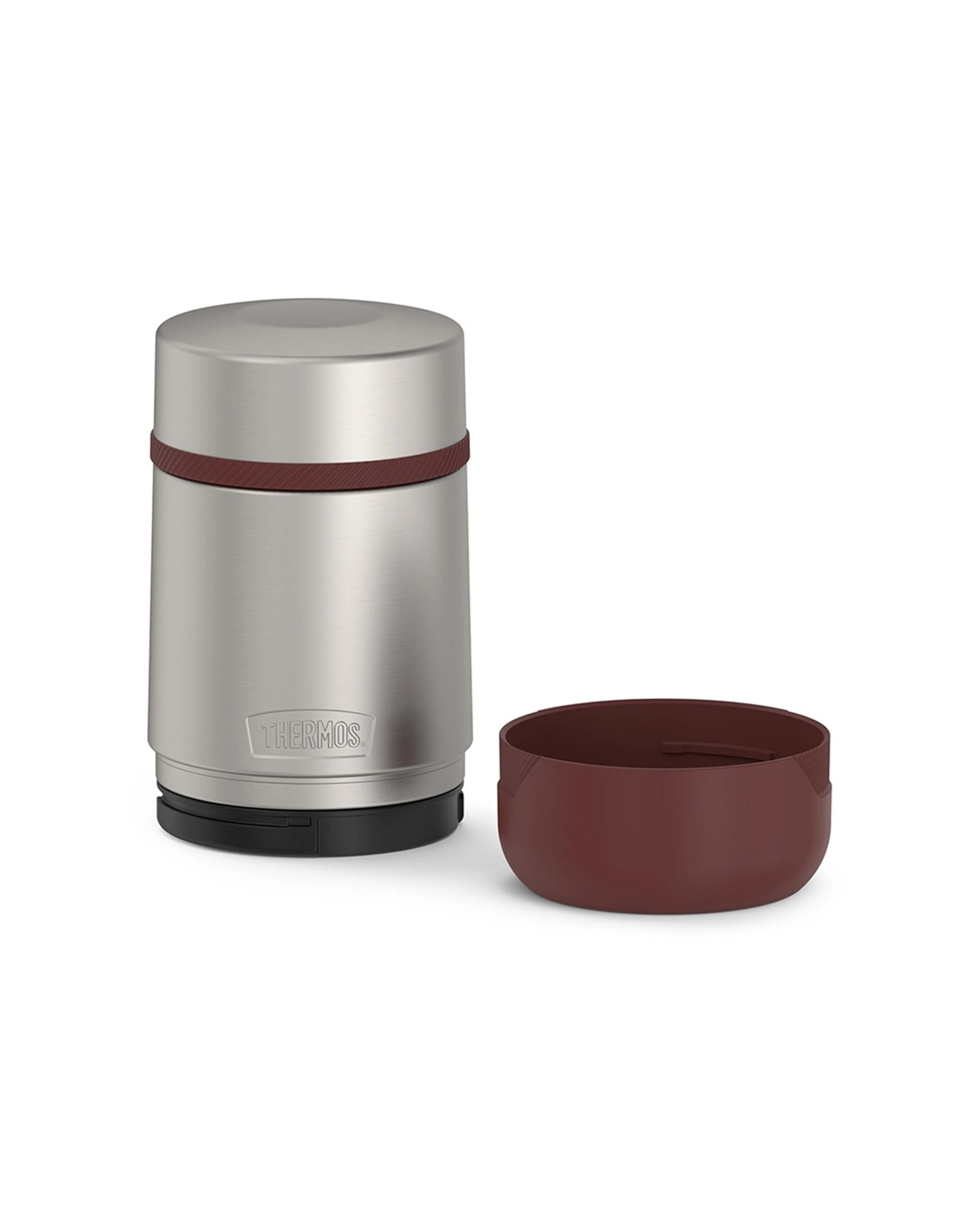 2 Thermos Guardian 530Ml Stainless Steel Vacuum Insulated Food Jar With Bowl - Red, 2 of 3