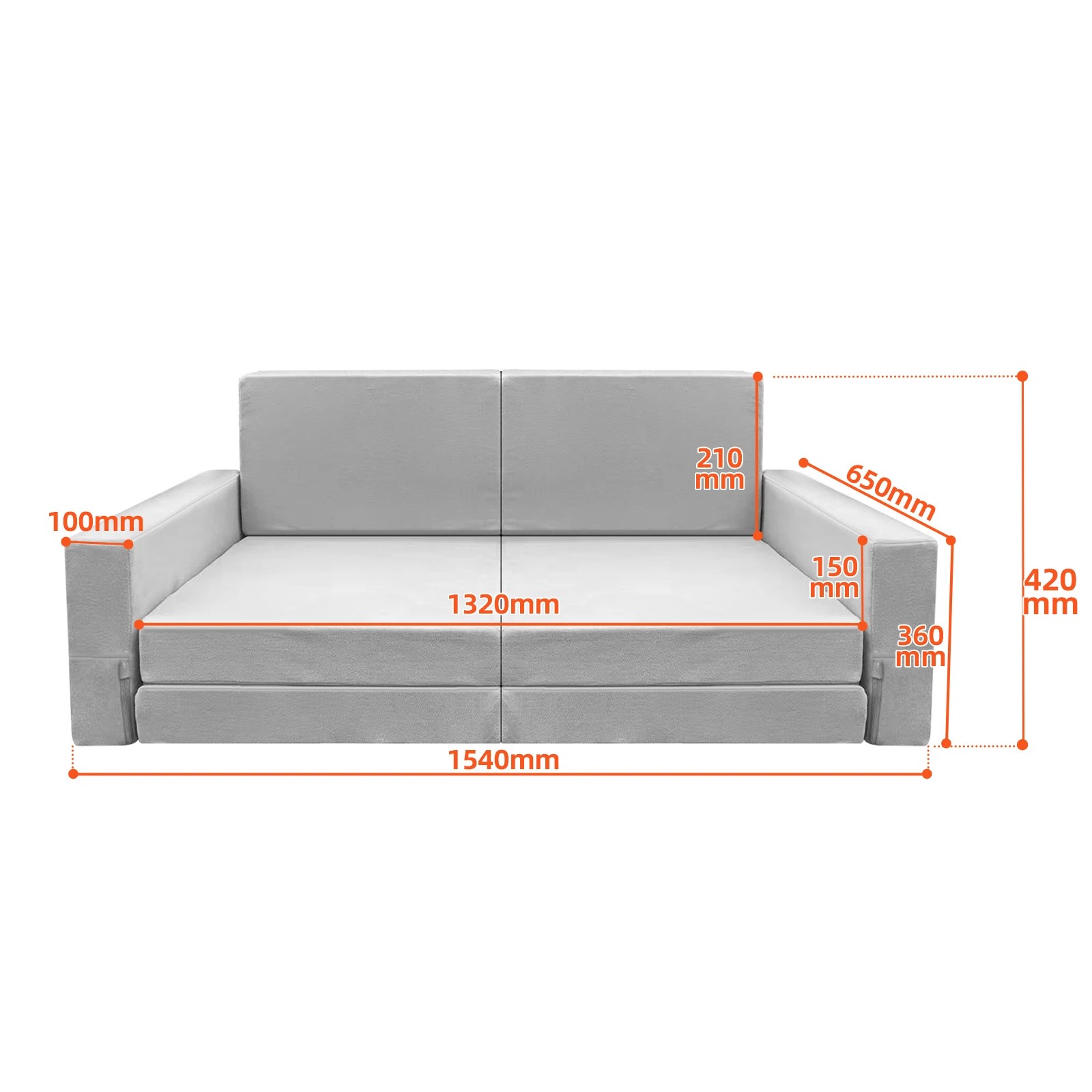 4 Ausway Kids Sofa Play Set Modular Couch 12Pcs, 4 of 7