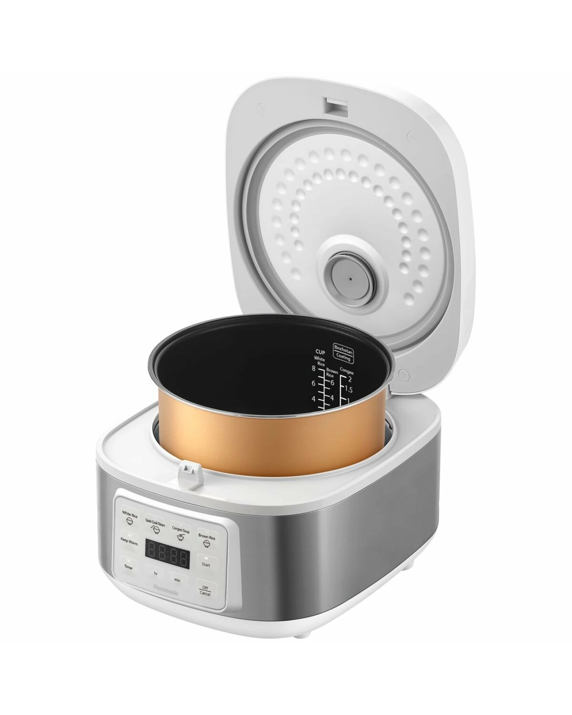 2 Panasonic 8 Cup Rice Cooker - White - WHITE, 2 of 5