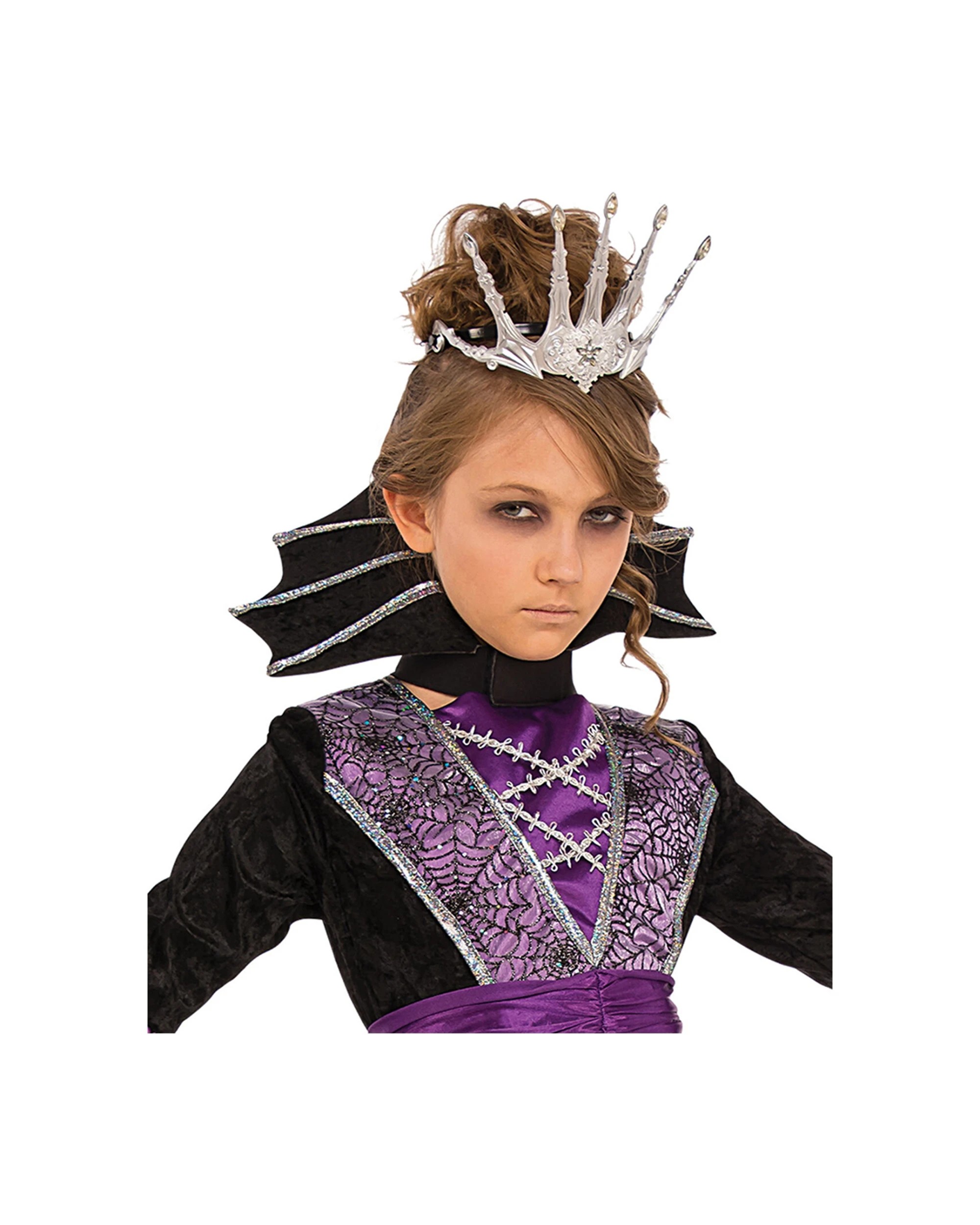 2 Rubies Queen Vampire Kids Costume With Tiara Halloween Detailed Dress Size Large - Black, 2 of 3