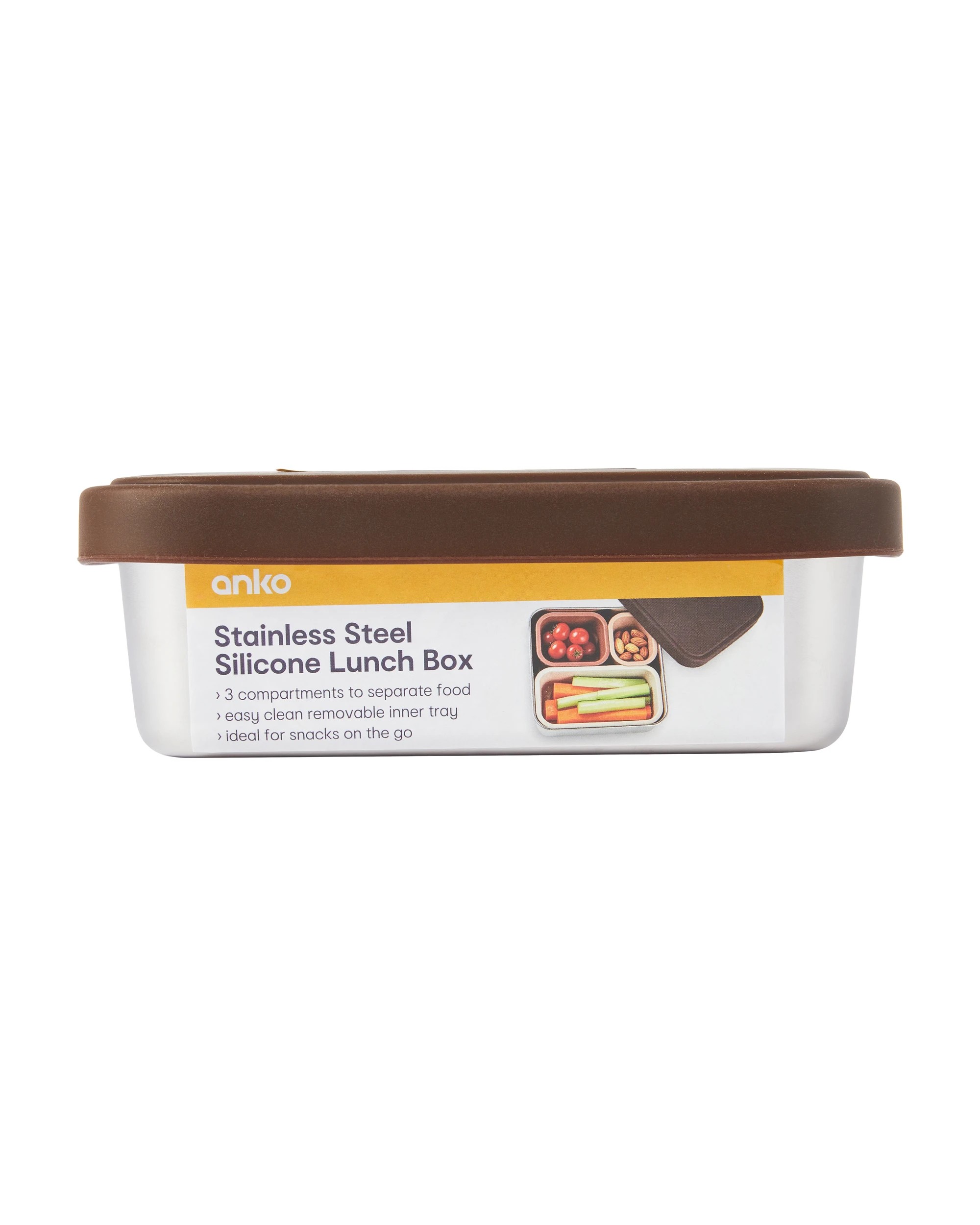5 Stainless Steel Brown Silicone Lunch Box, 5 of 5