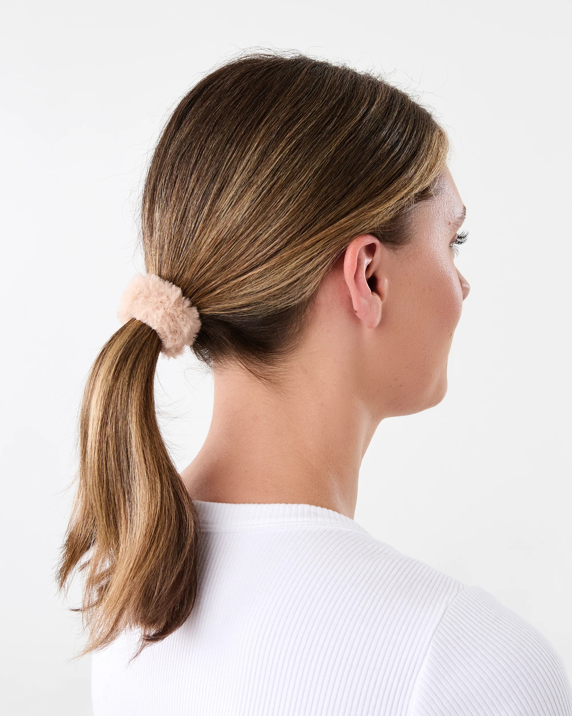 4 5 Pack Faux Fur Mini Hair Scrunchies, 4 of 5