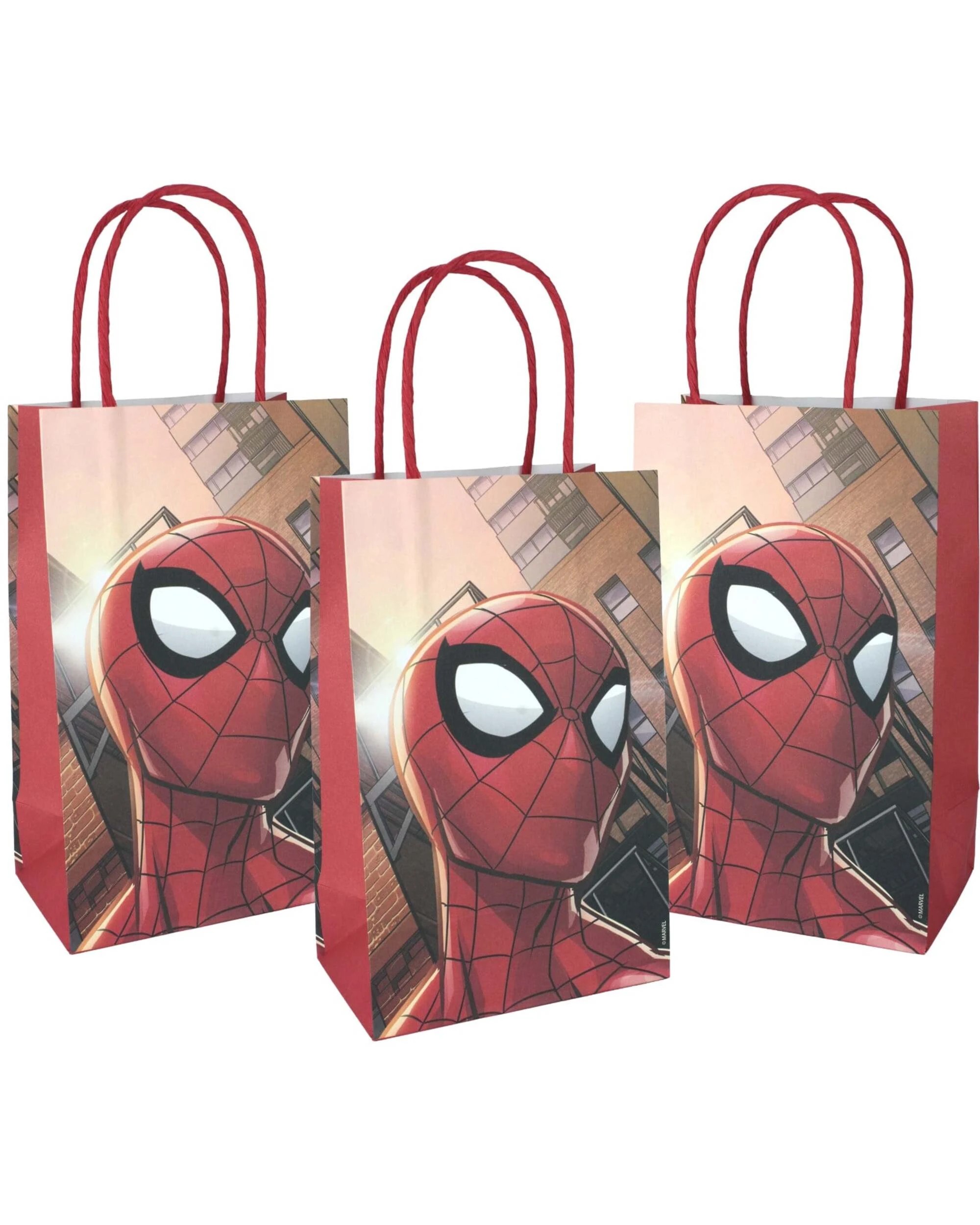 1 Amscan Spiderman Webbed Wonder Paper Gift Bags Pack of 8, 1 of 3